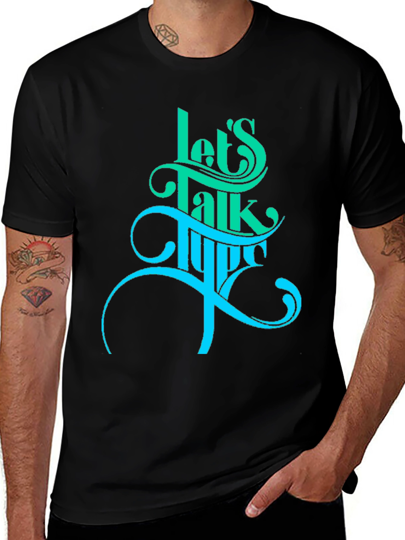 Variant 23 of Let's Talk Type Graphic Tee - Stylish Design