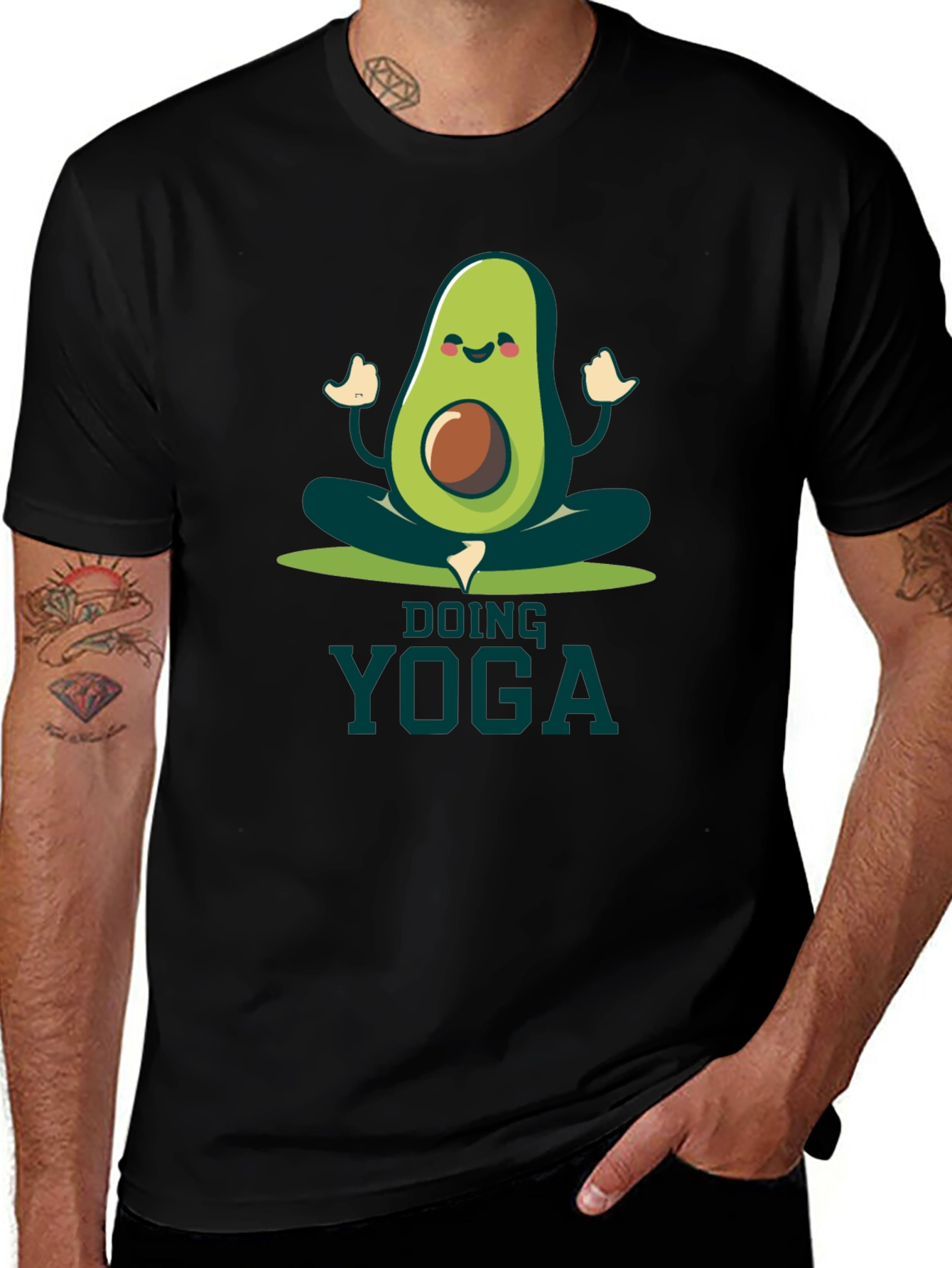 Variant 8 of Avocado Yoga T-Shirt - Funny Meditating Graphic Tee