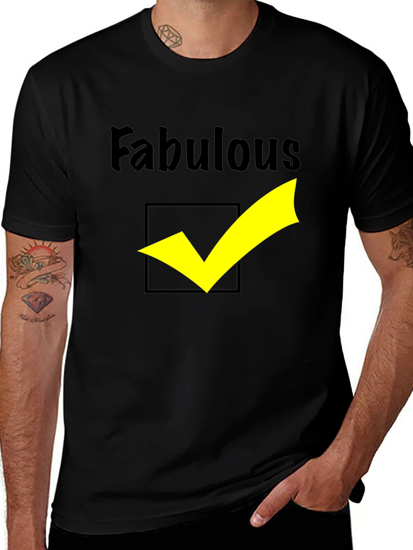Variant 16 of Fabulous Checkmark Graphic T-Shirt