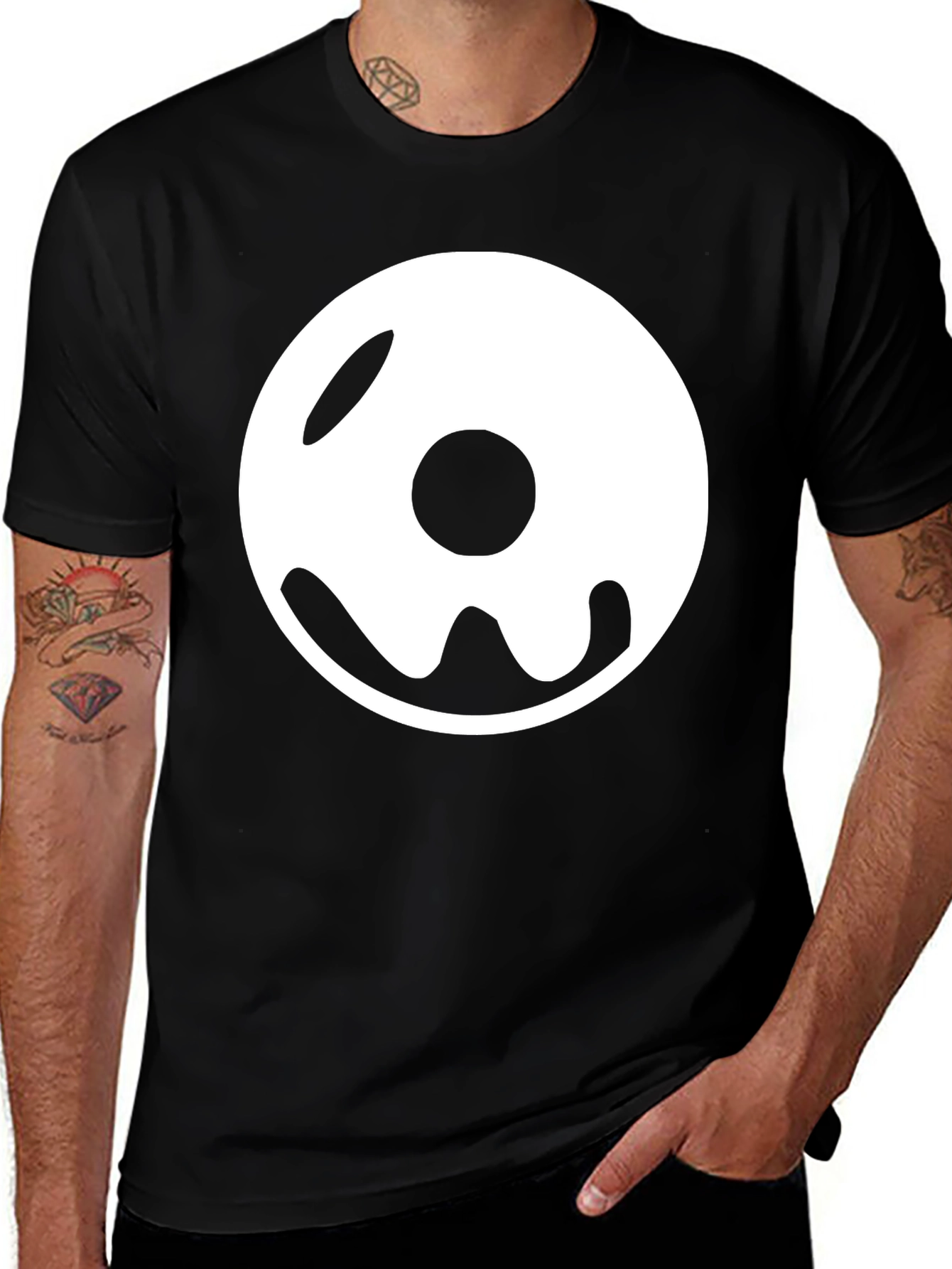 Variant 18 of Donut Graphic Tee - Casual Black Cotton T-Shirt