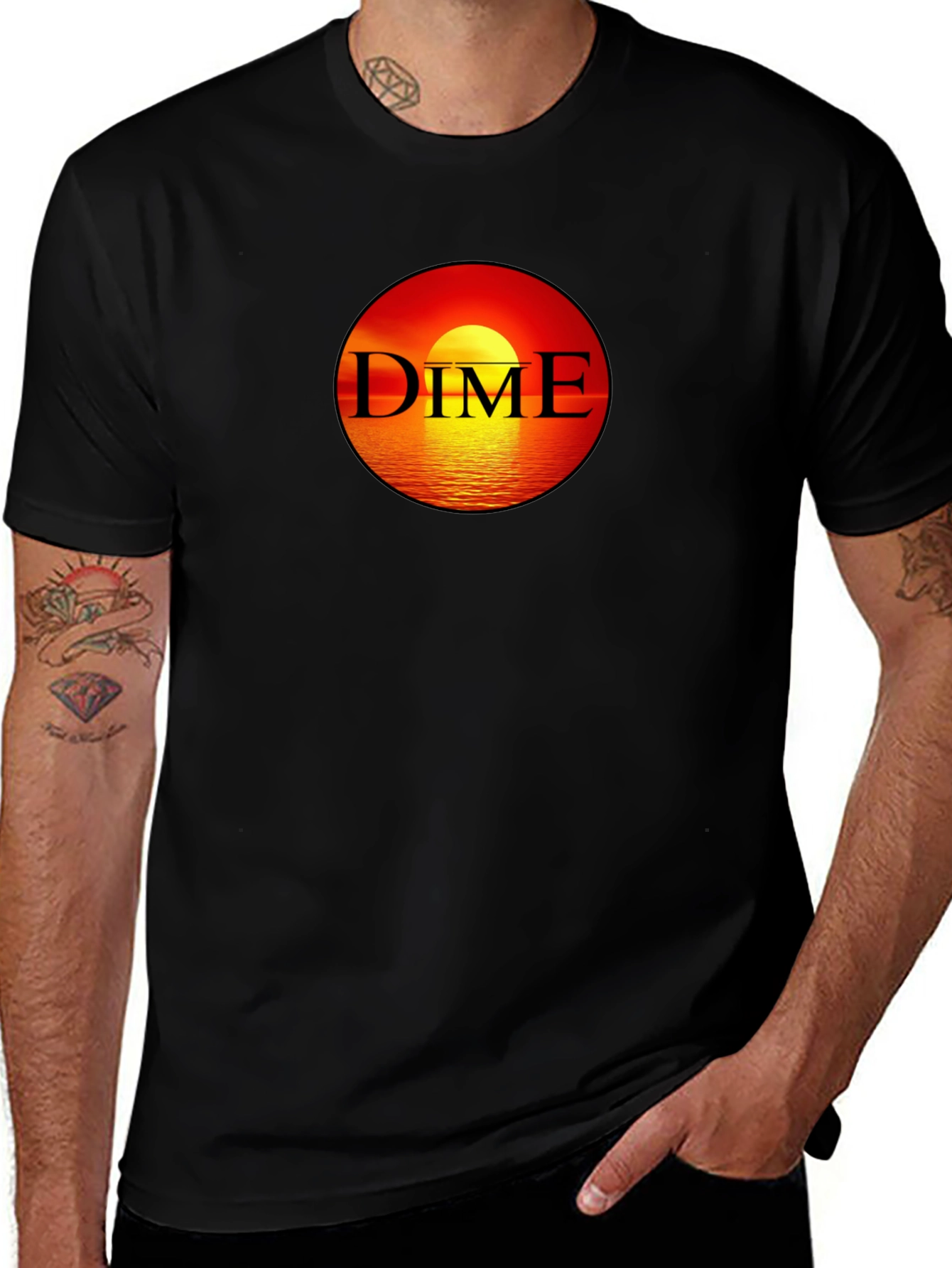Variant 20 of Dime Sunset Black T-Shirt
