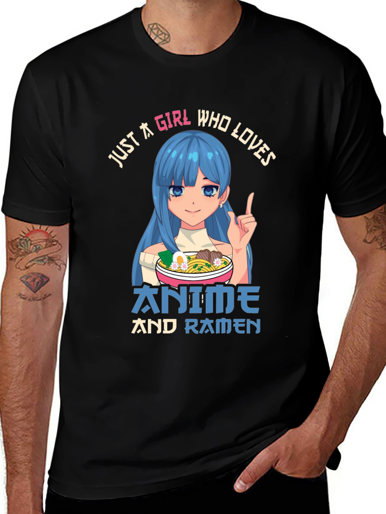 Variant 8 of Anime & Ramen Girl Graphic Tee
