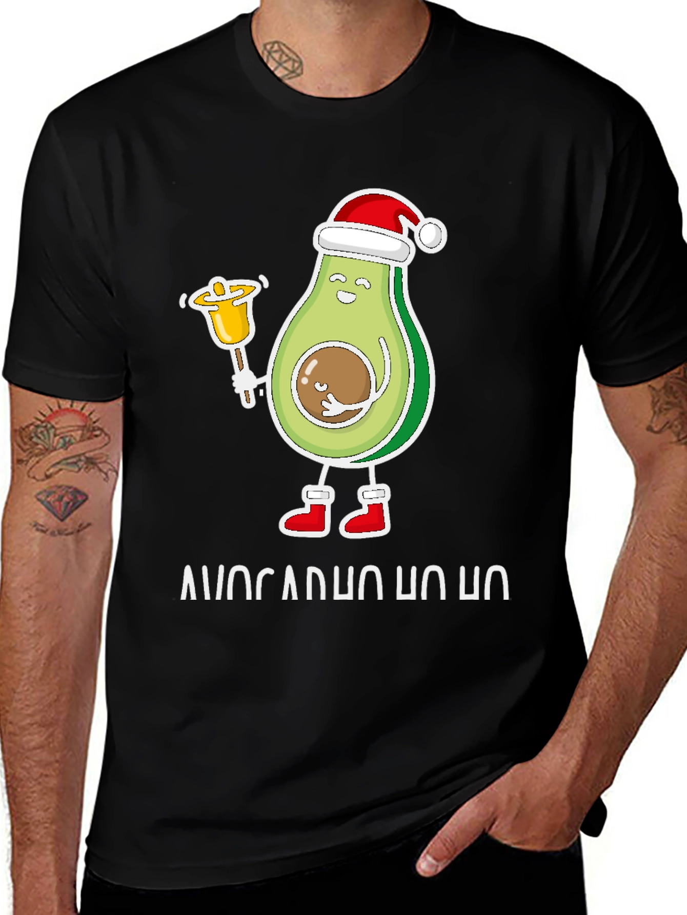 Variant 18 of Avocado Ho Ho Holiday Graphic Tee