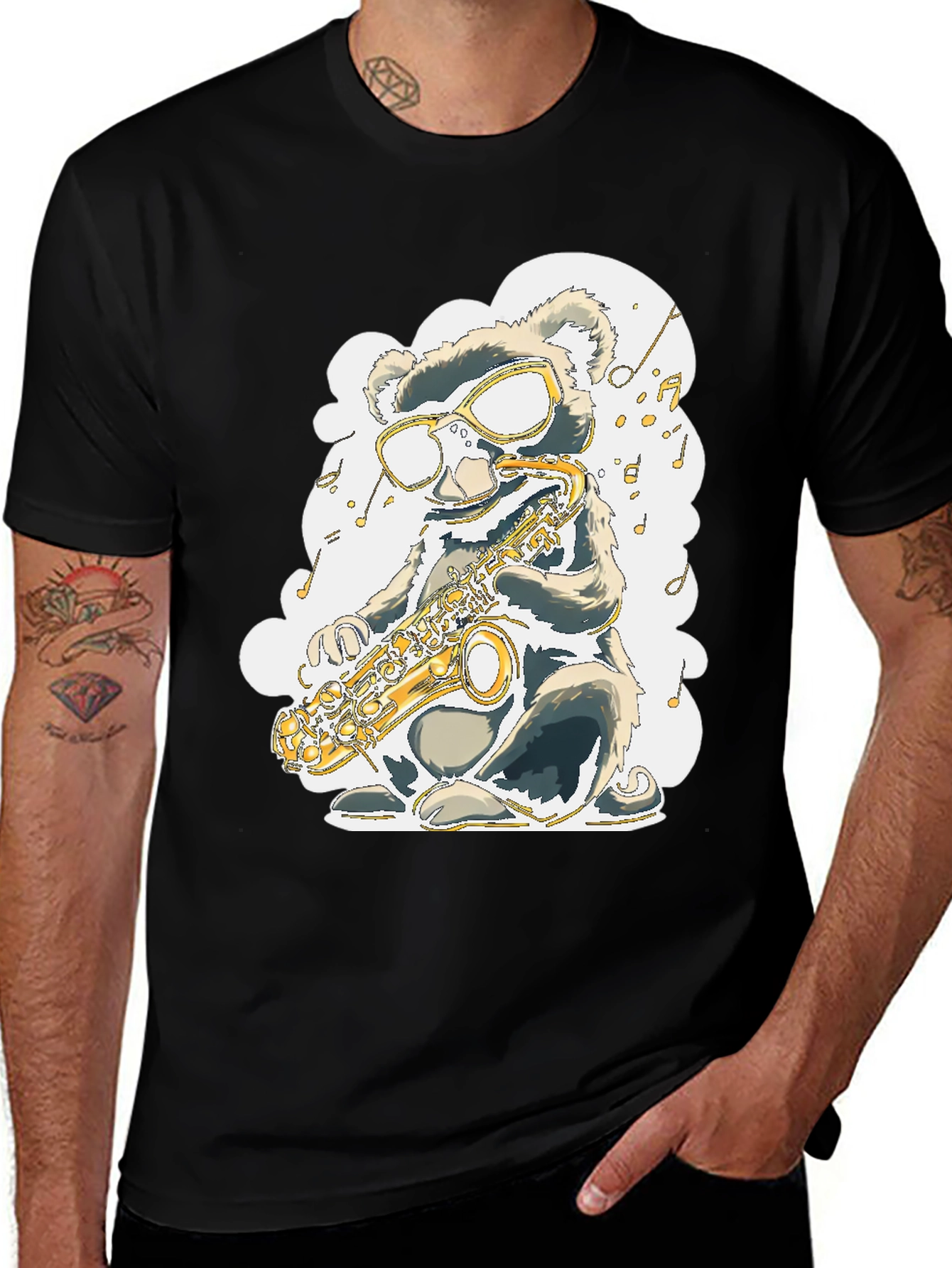 Variant 8 of Cool Bear Saxophone T-Shirt