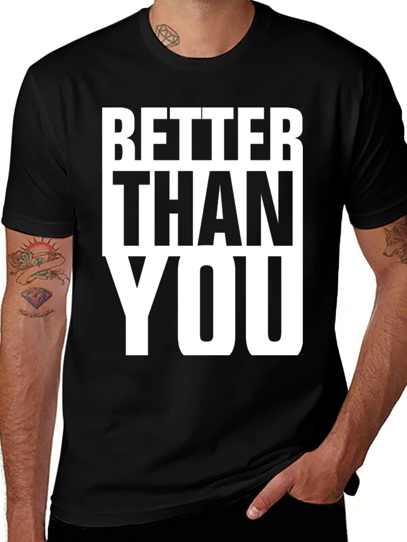 Variant 8 of Better Than You Graphic Tee - Black Cotton