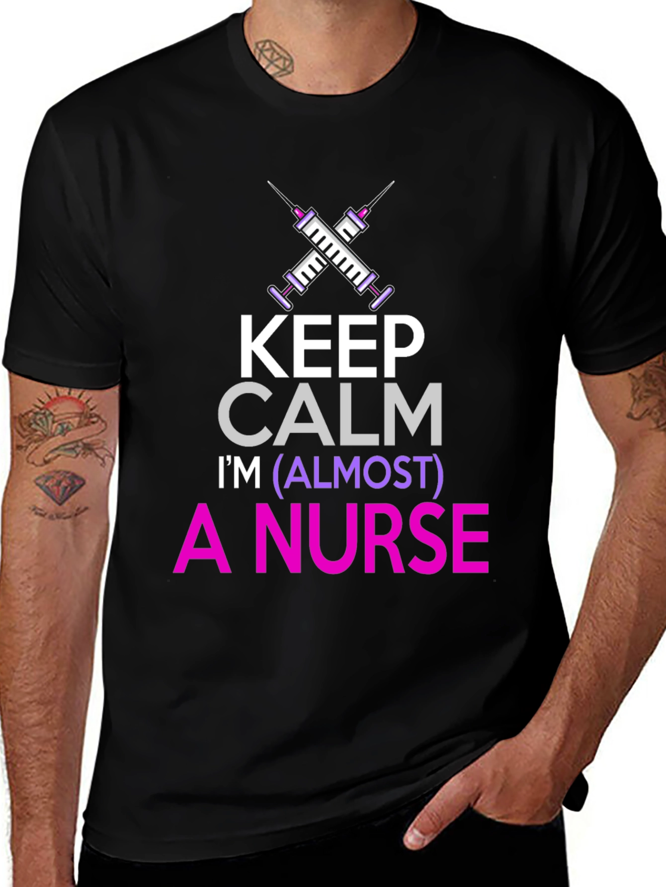 Variant 27 of Keep Calm Almost Nurse T-Shirt - Future Healthcare Hero