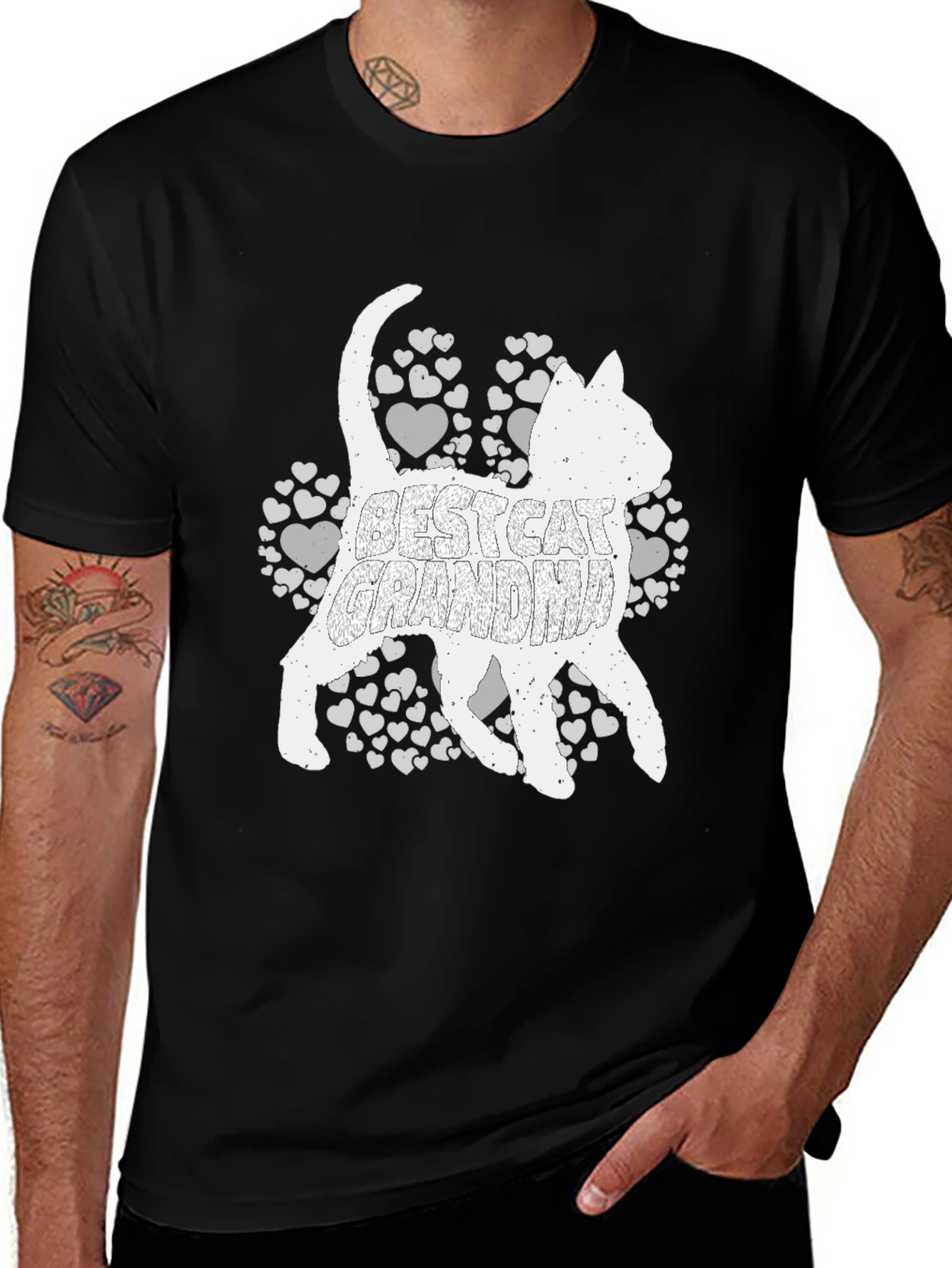 Variant 22 of Best Cat Grandma Black T-Shirt