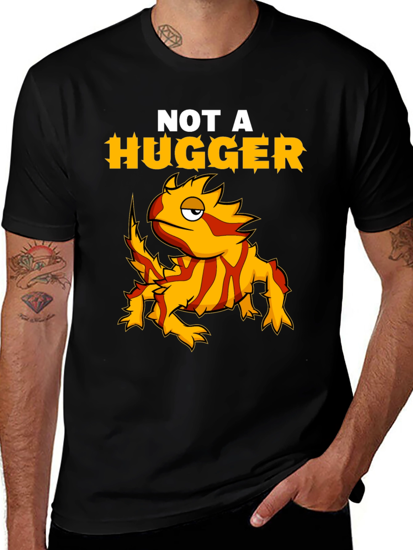 Variant 3 of Not a Hugger Lizard Graphic T-Shirt