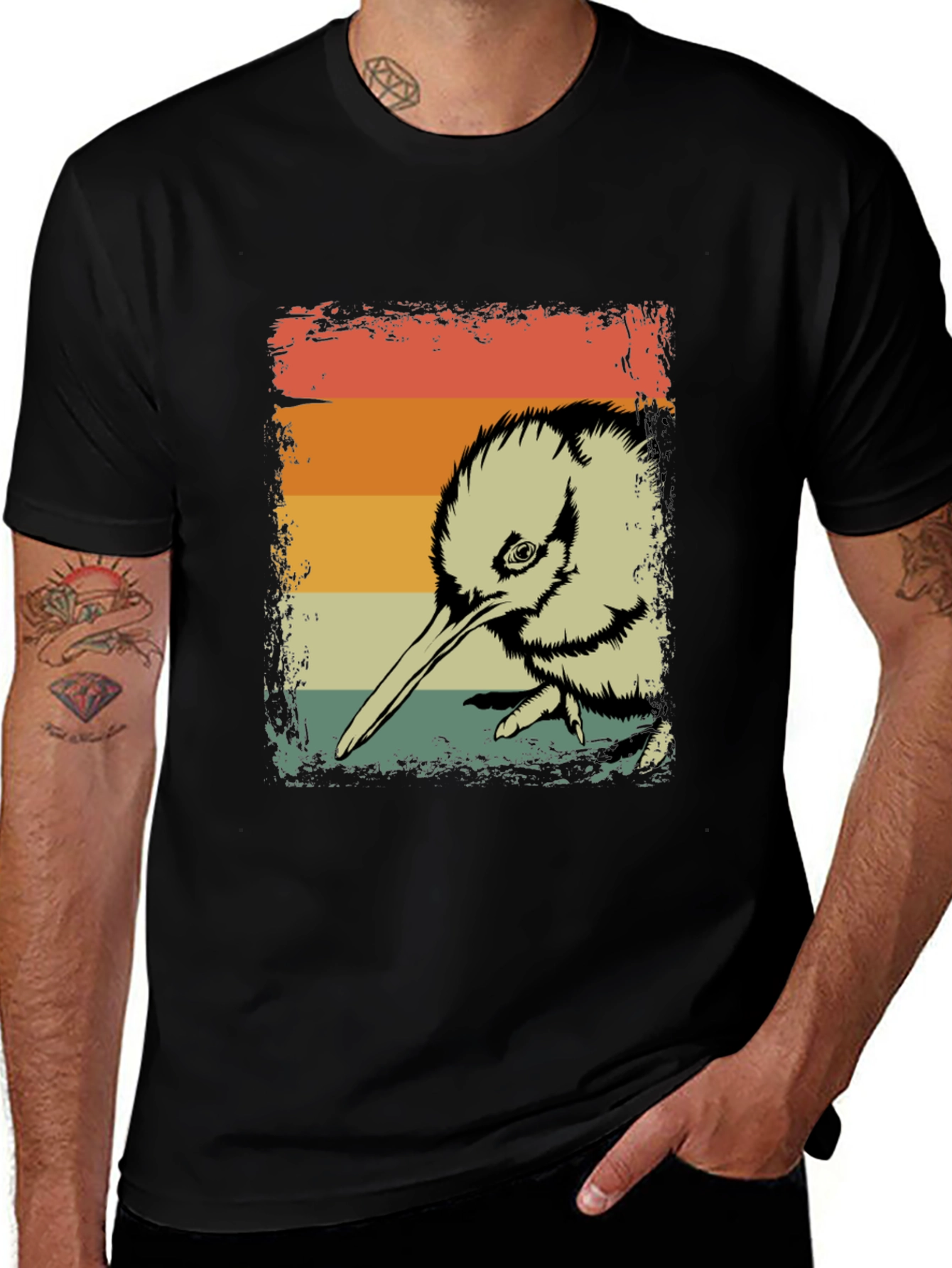 Variant 29 of Retro Kiwi Bird Graphic T-Shirt