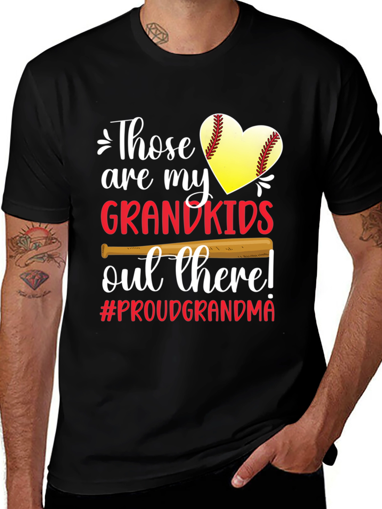 Variant 29 of Proud Grandma Softball Grandkids T-Shirt