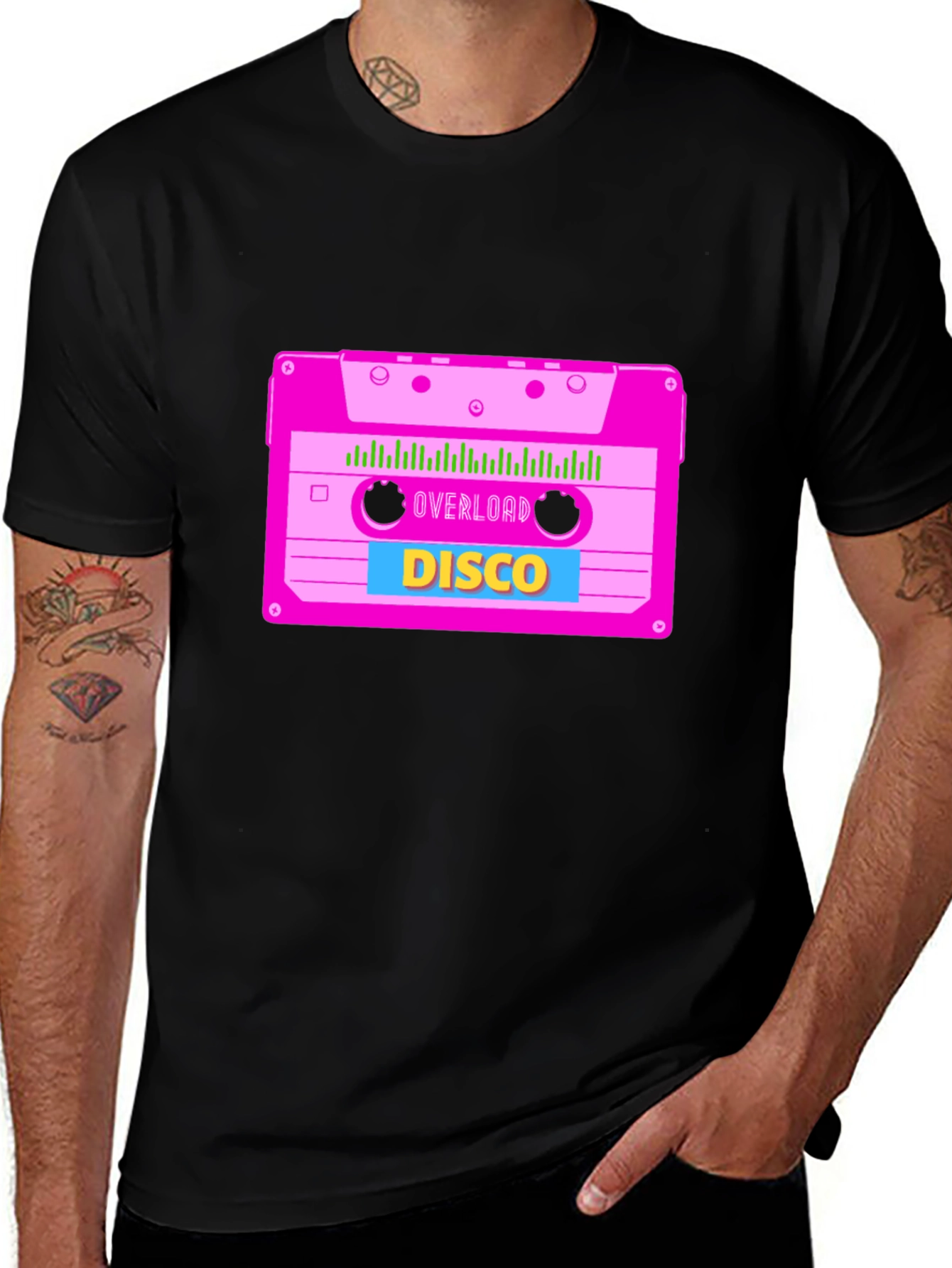 Variant 4 of Retro Disco Cassette Graphic Tee