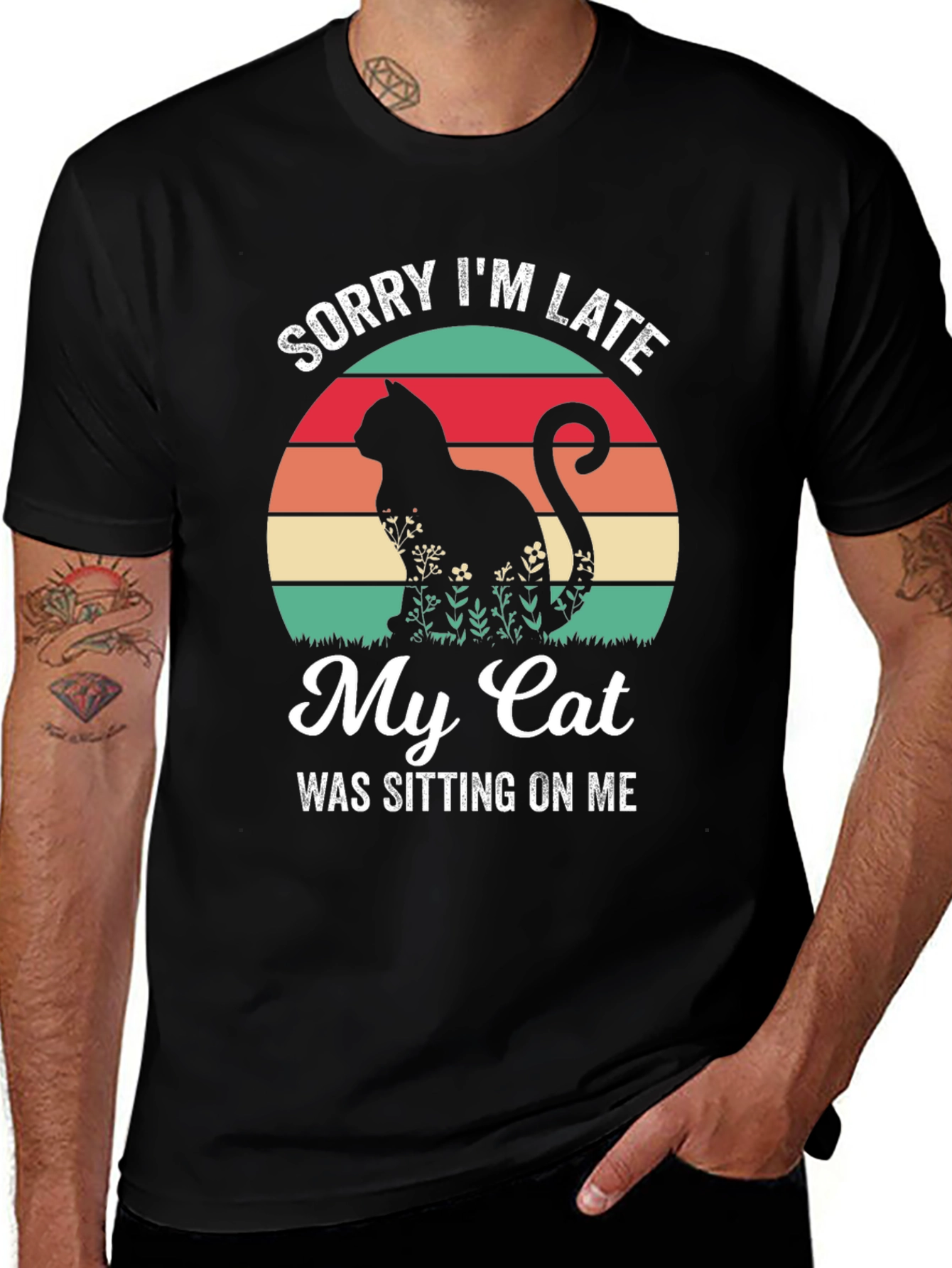Variant 9 of Sorry I'm Late My Cat T-Shirt