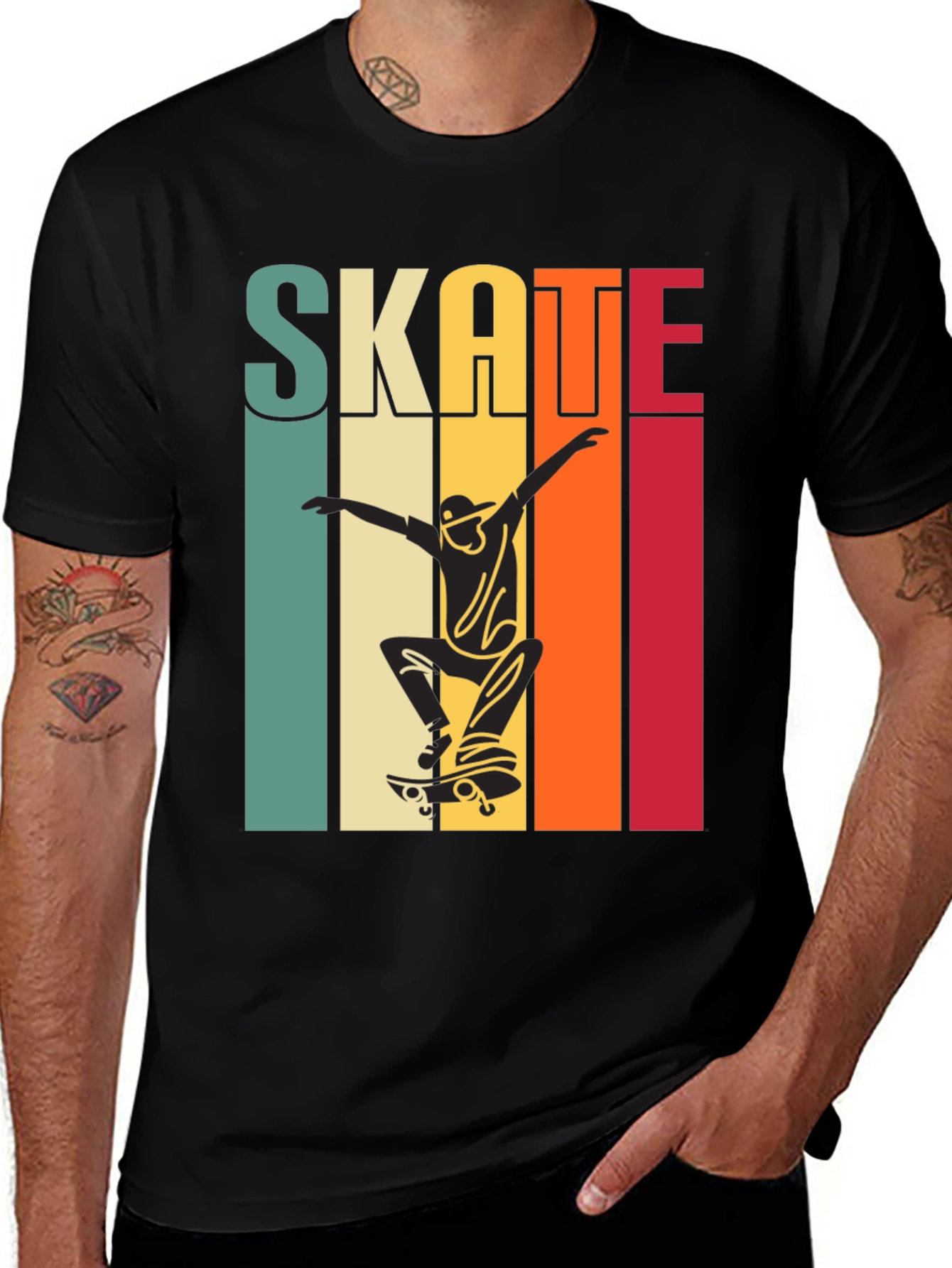 Variant 15 of Retro Skate T-Shirt - Vintage Skateboarder Design