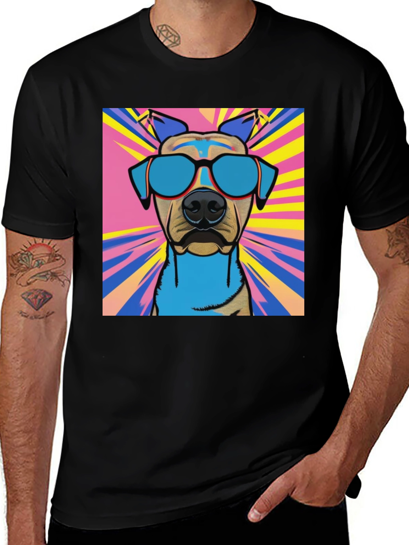 Cool Dog Graphic Tee - Stylish Canine Design
