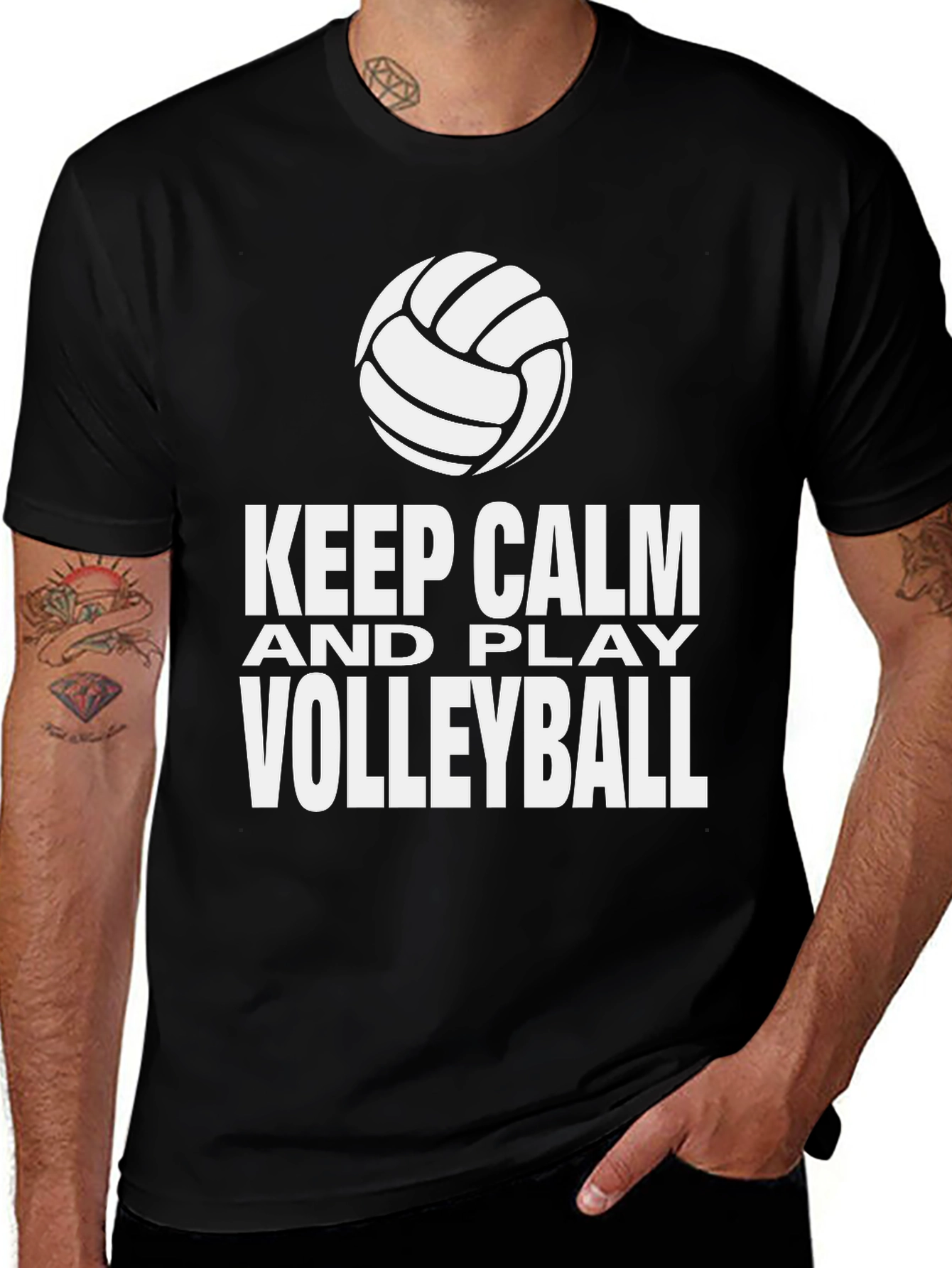 Variant 2 of Keep Calm and Play Volleyball T-Shirt