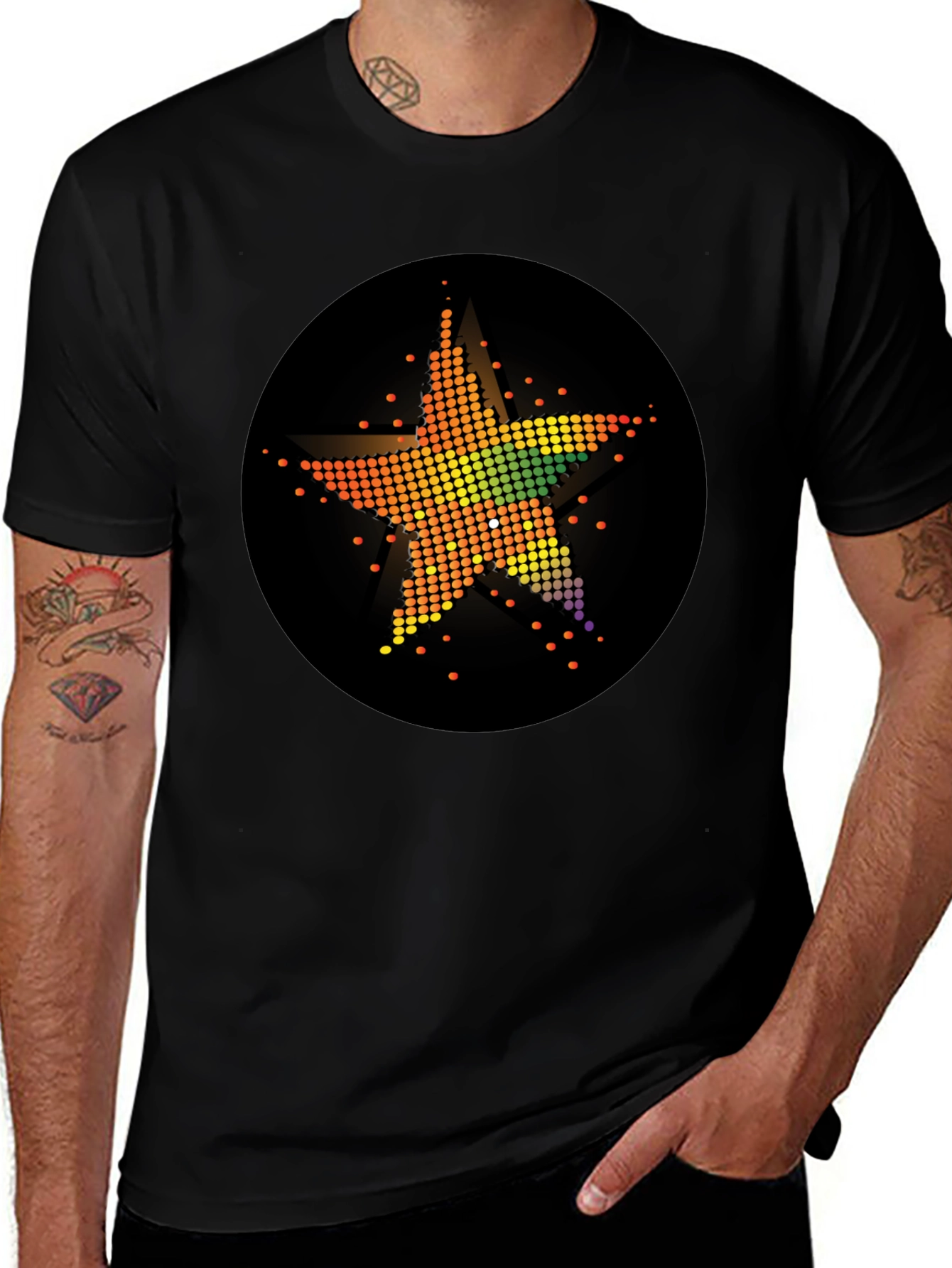 Variant 4 of Star Burst Graphic Tee - Trendy Design