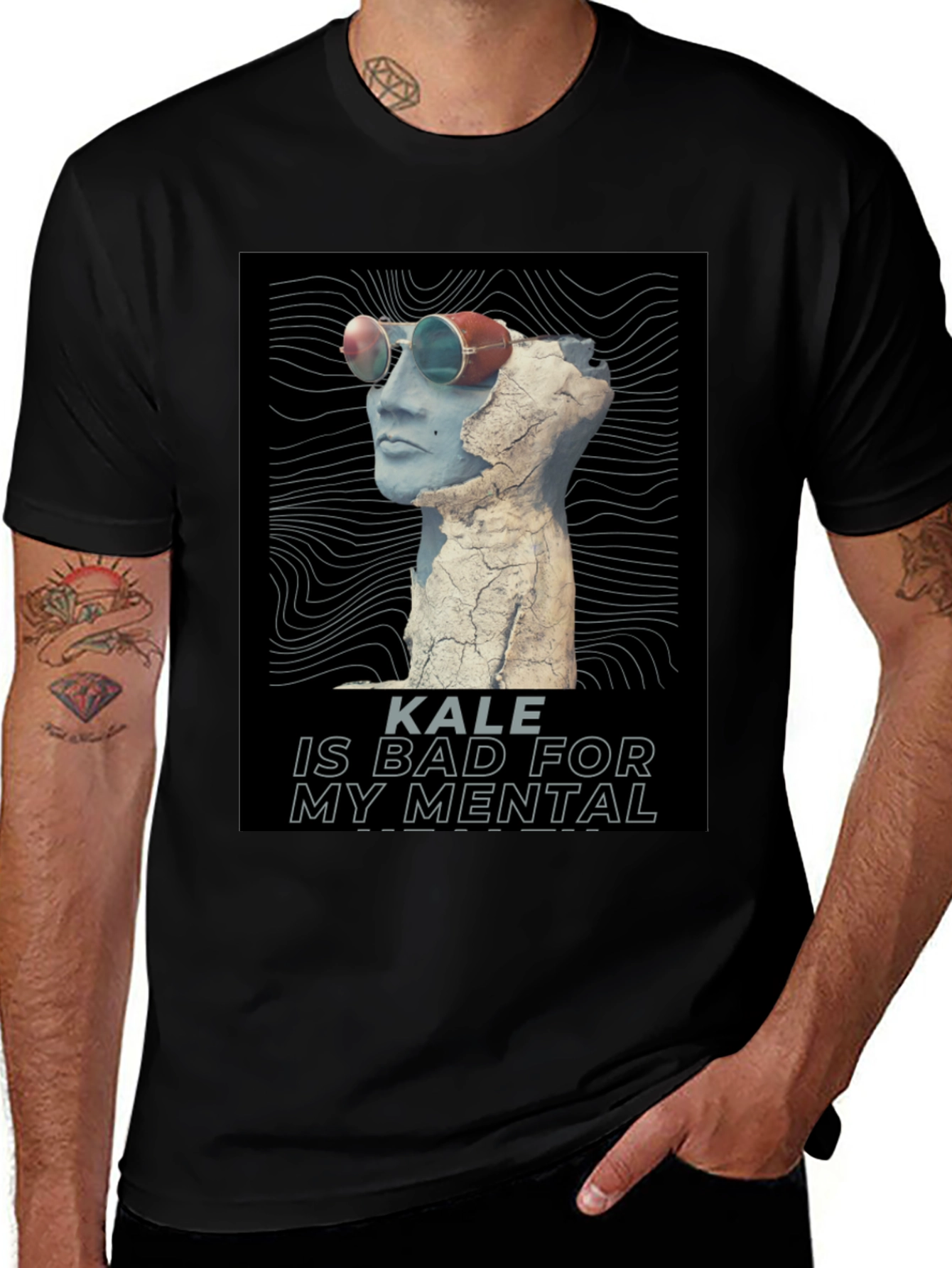 Variant 26 of Kale Is Bad For My Mental Graphic Tee