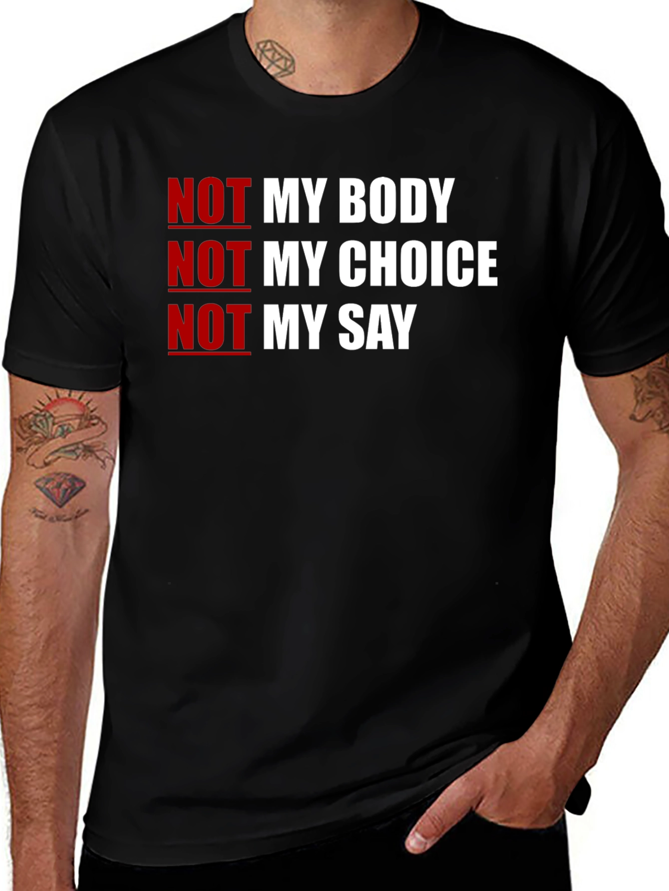 Variant 12 of Not My Body T-Shirt - Pro Choice Activism Tee