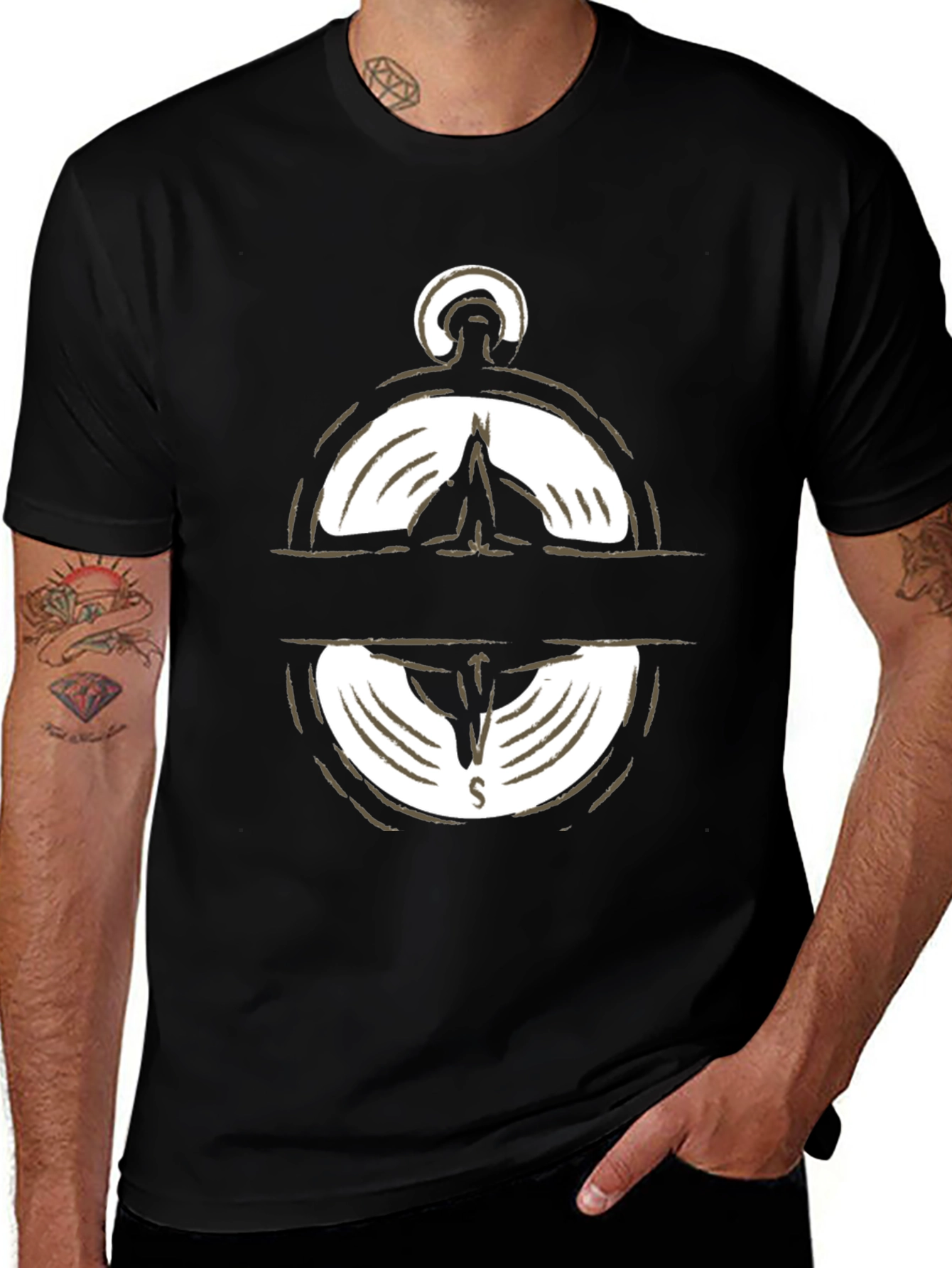 Variant 7 of Compass Graphic Print T-Shirt