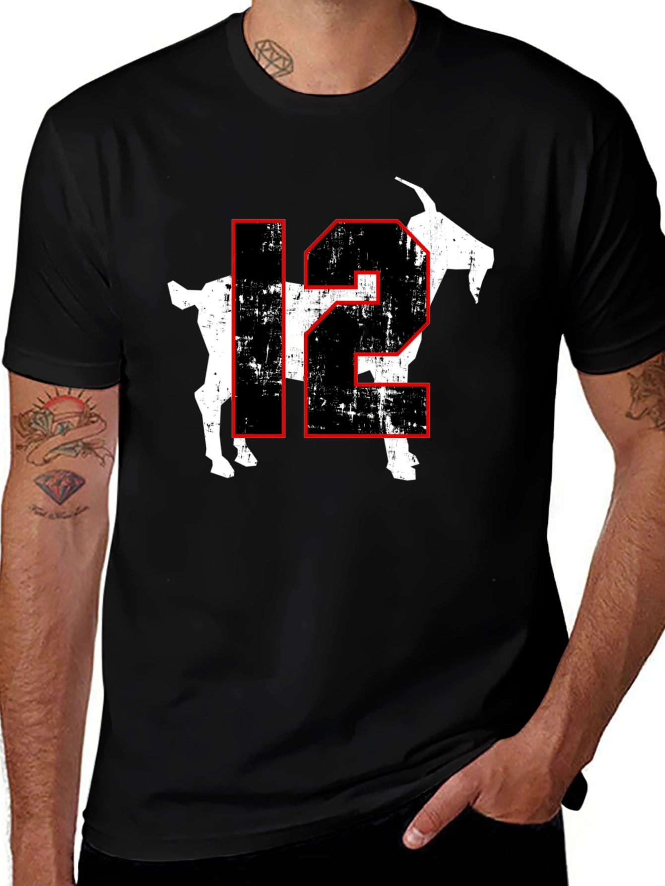 Variant 5 of GOAT 12 Graphic T-Shirt - Black