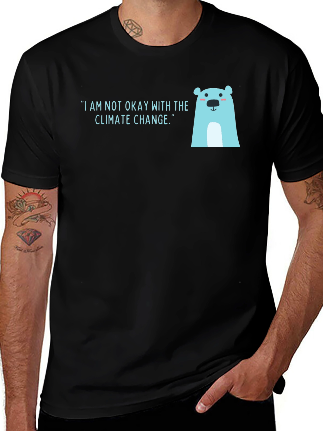 Black Climate Change Awareness T-Shirt main image