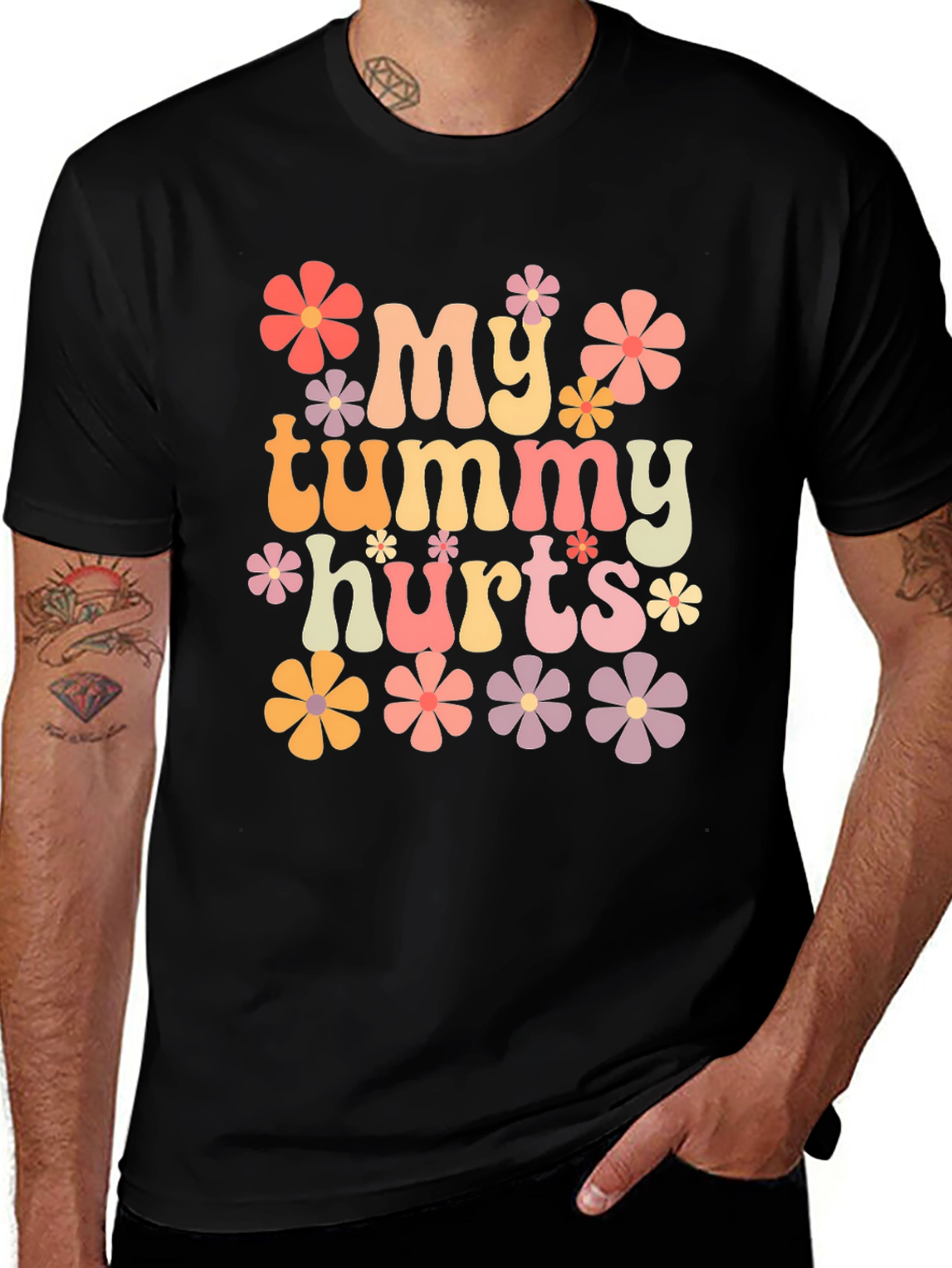 Variant 25 of My Tummy Hurts Graphic Tee - Comfort & Style