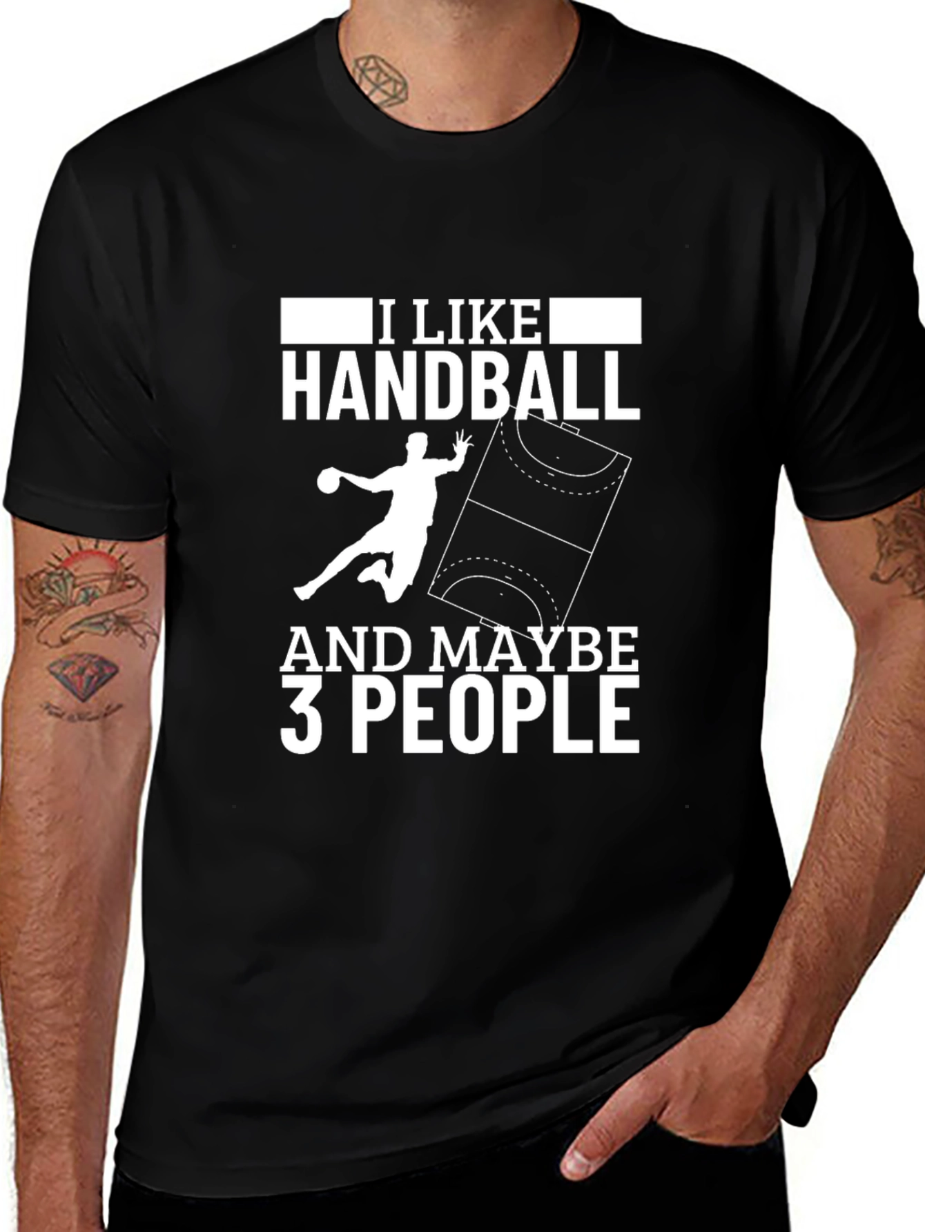 Handball Lover's Tee - I Like Handball & Maybe 3 People