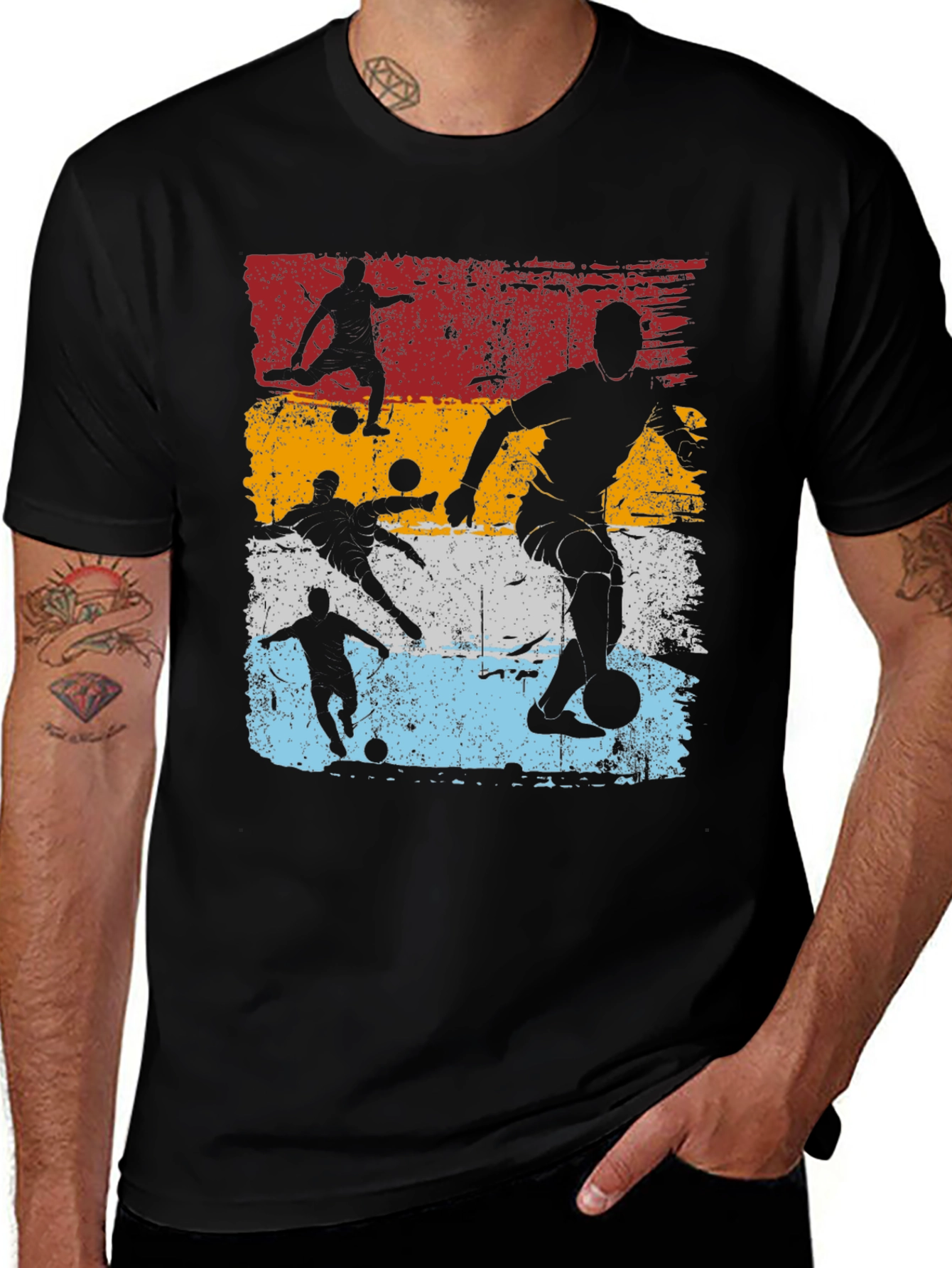 Variant 16 of Retro Soccer Player Graphic Tee