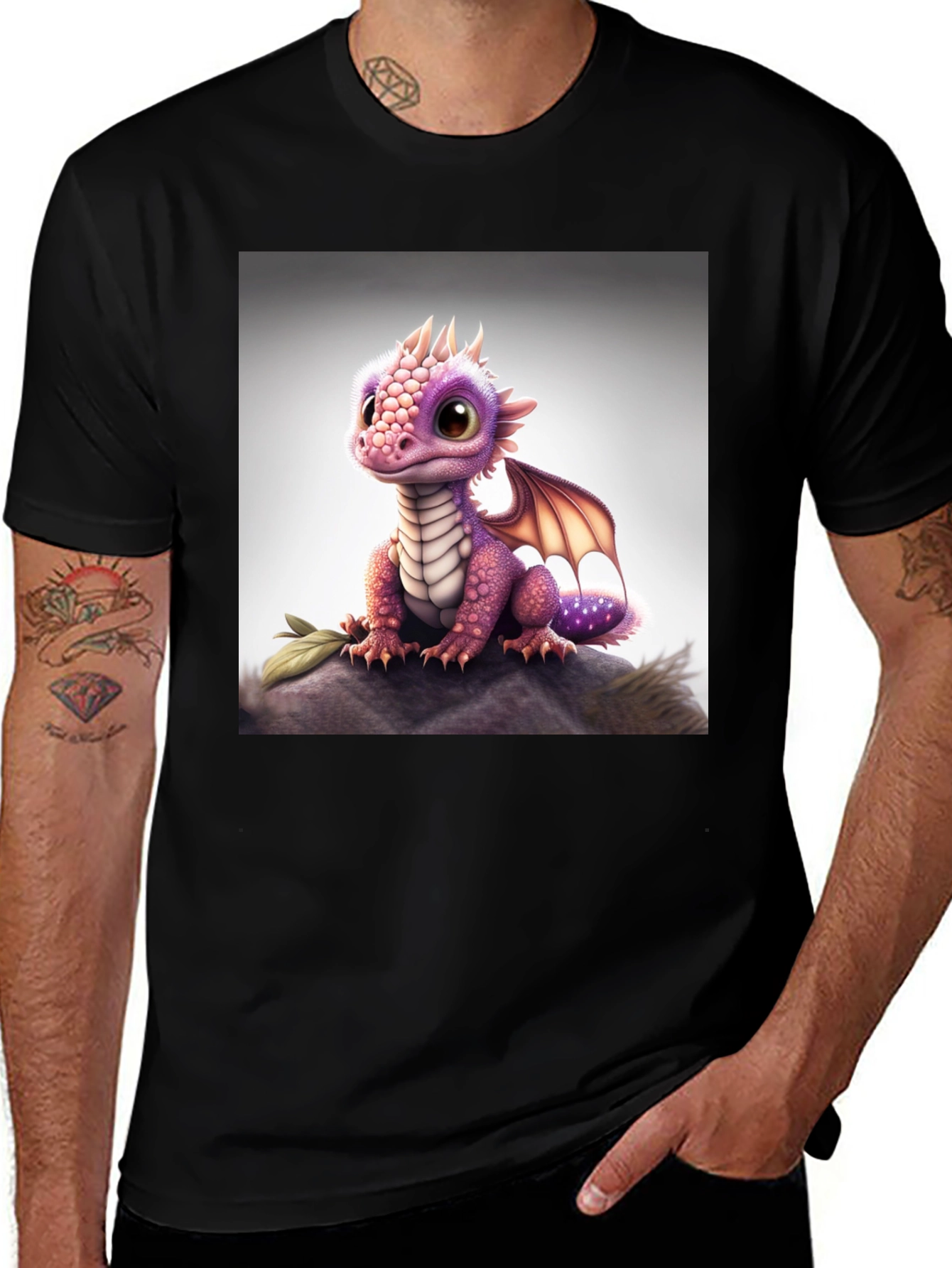 Variant 14 of Cute Dragon Graphic Tee - Unique Design