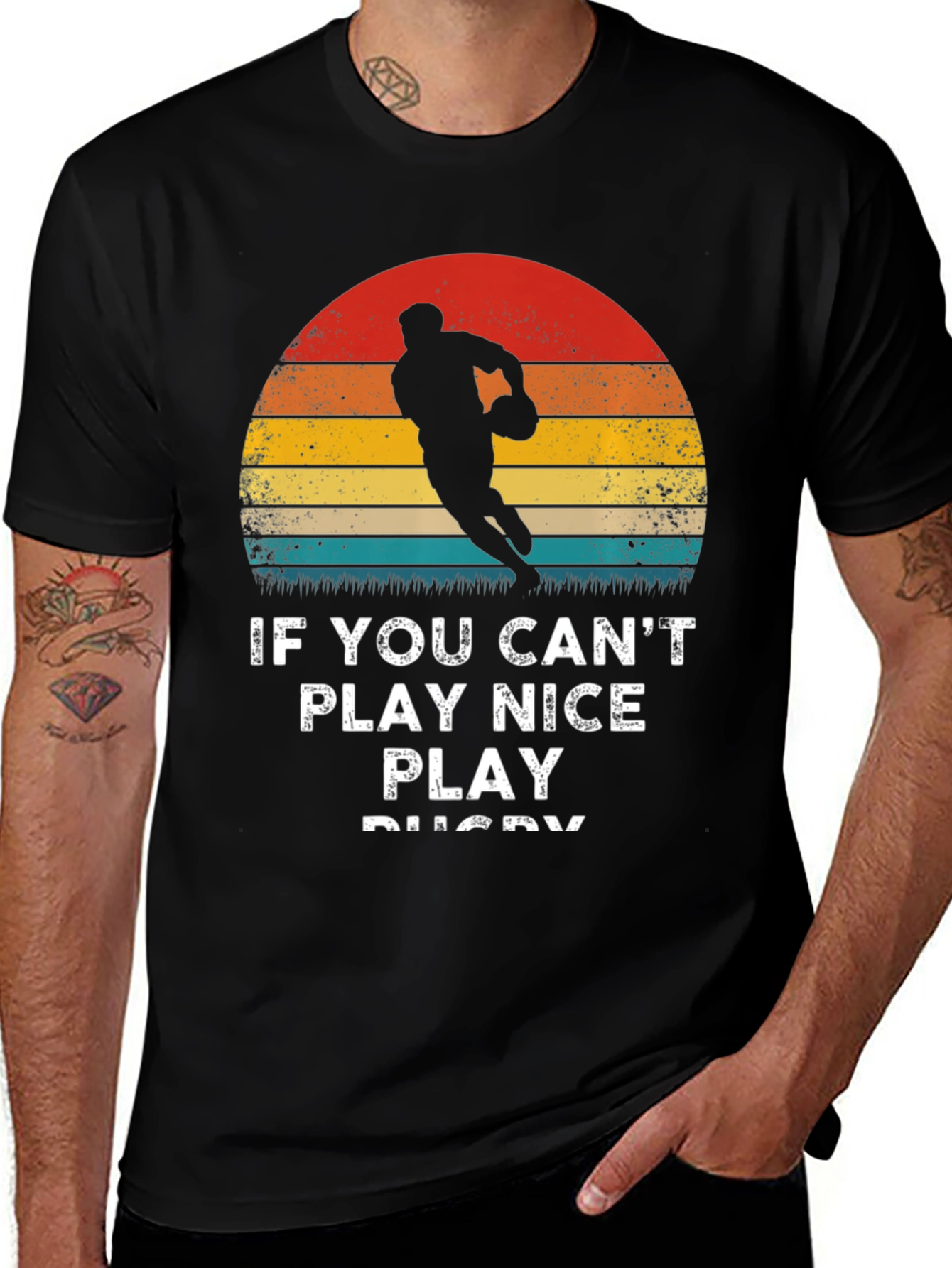 Variant 2 of Play Rugby T-Shirt - Retro Style