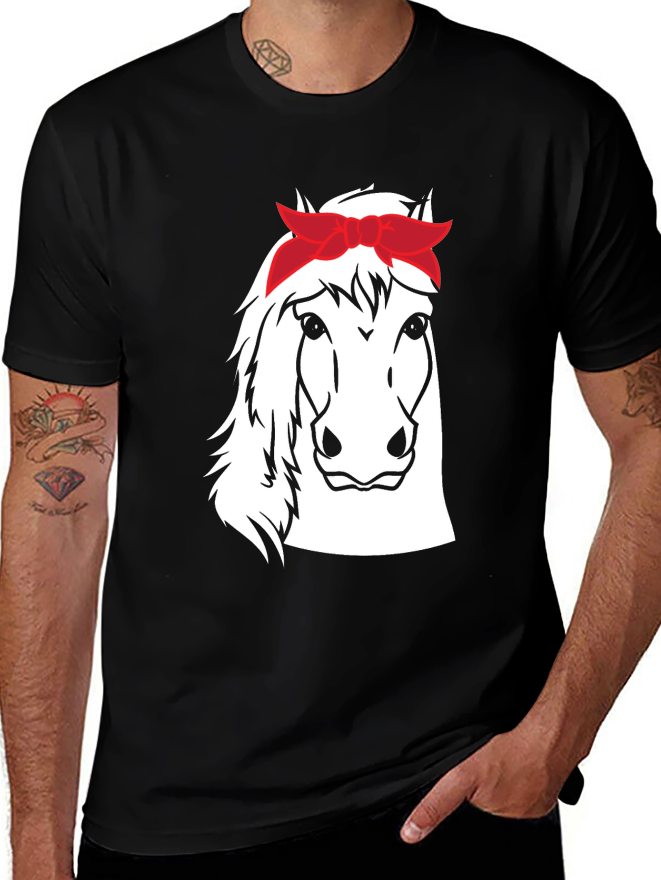 Variant 11 of Horse with Bandana Graphic Tee