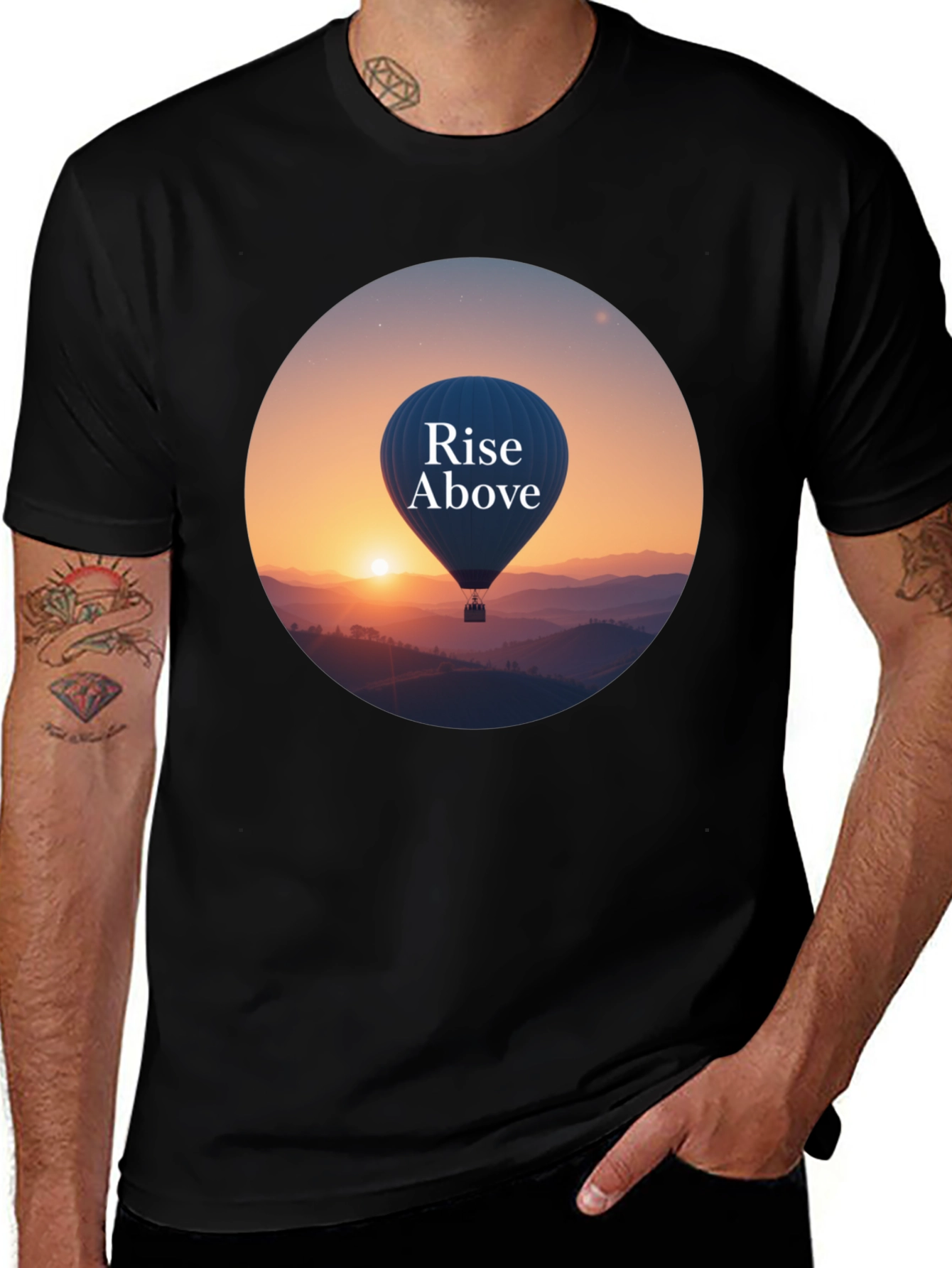 Rise Above Hot Air Balloon T-Shirt