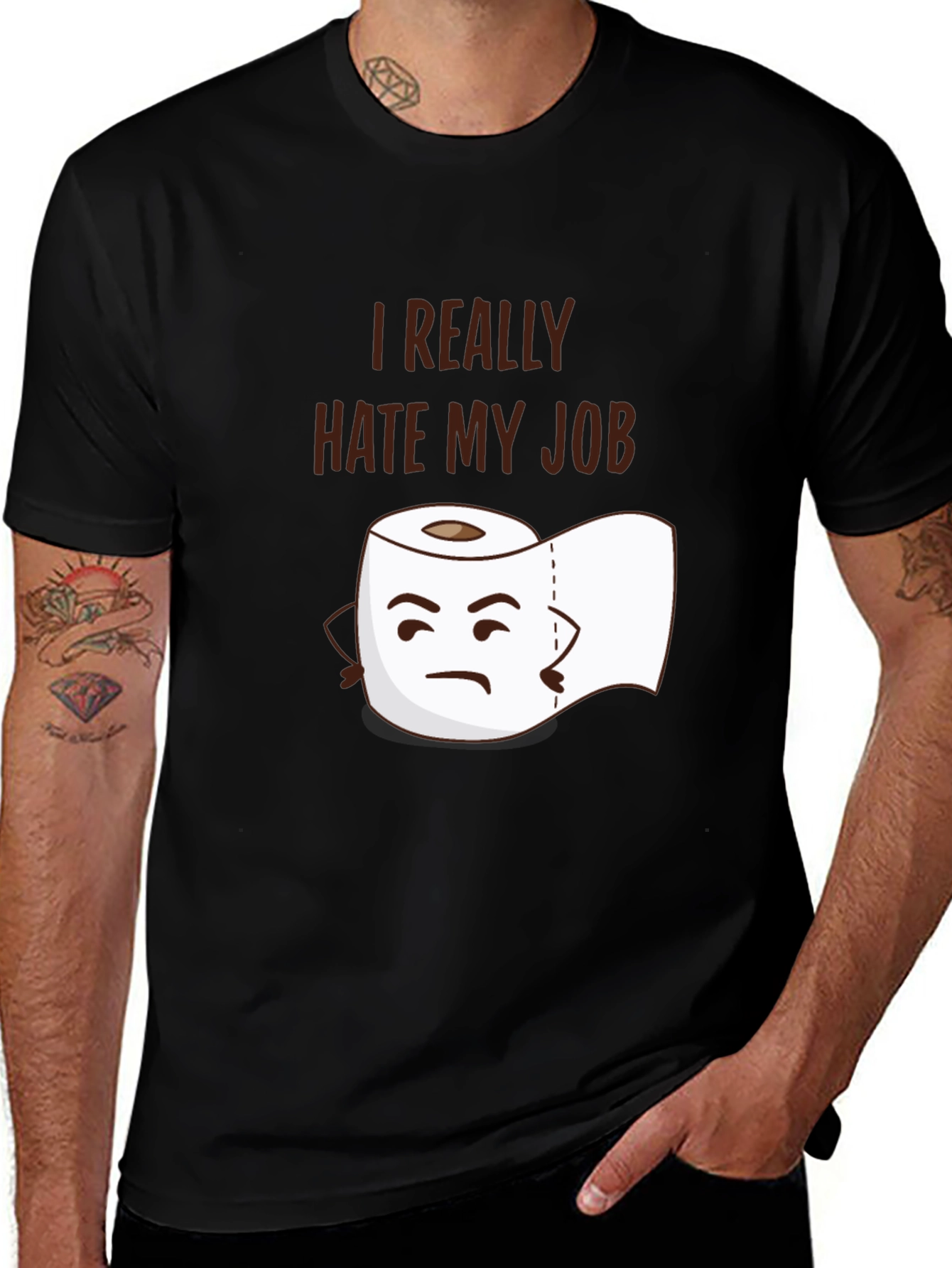 Variant 11 of I Really Hate My Job Toilet Paper T-Shirt
