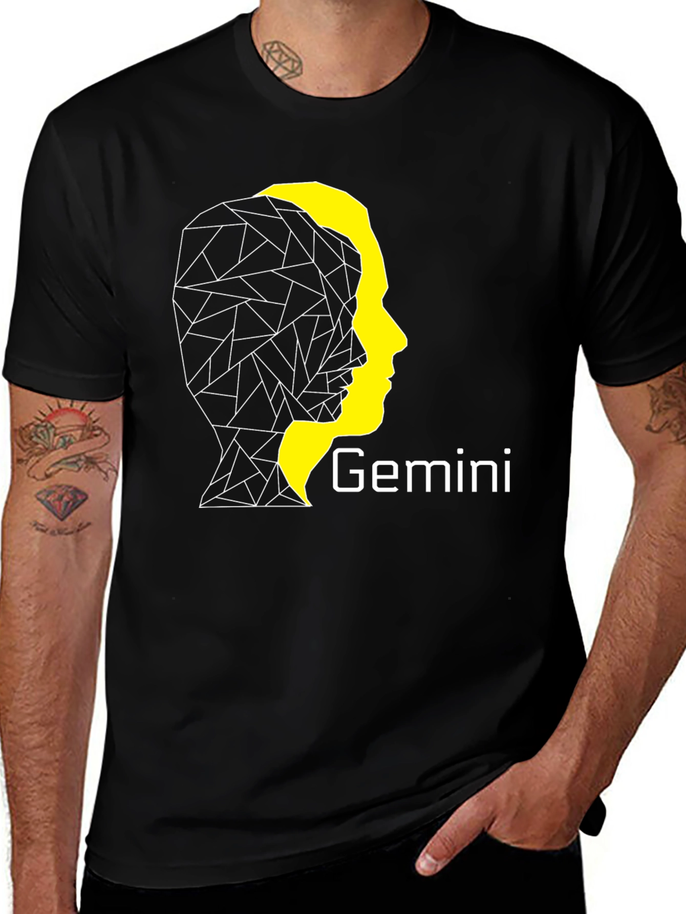 Variant 2 of Gemini Zodiac T-Shirt - Stylish Black Tee