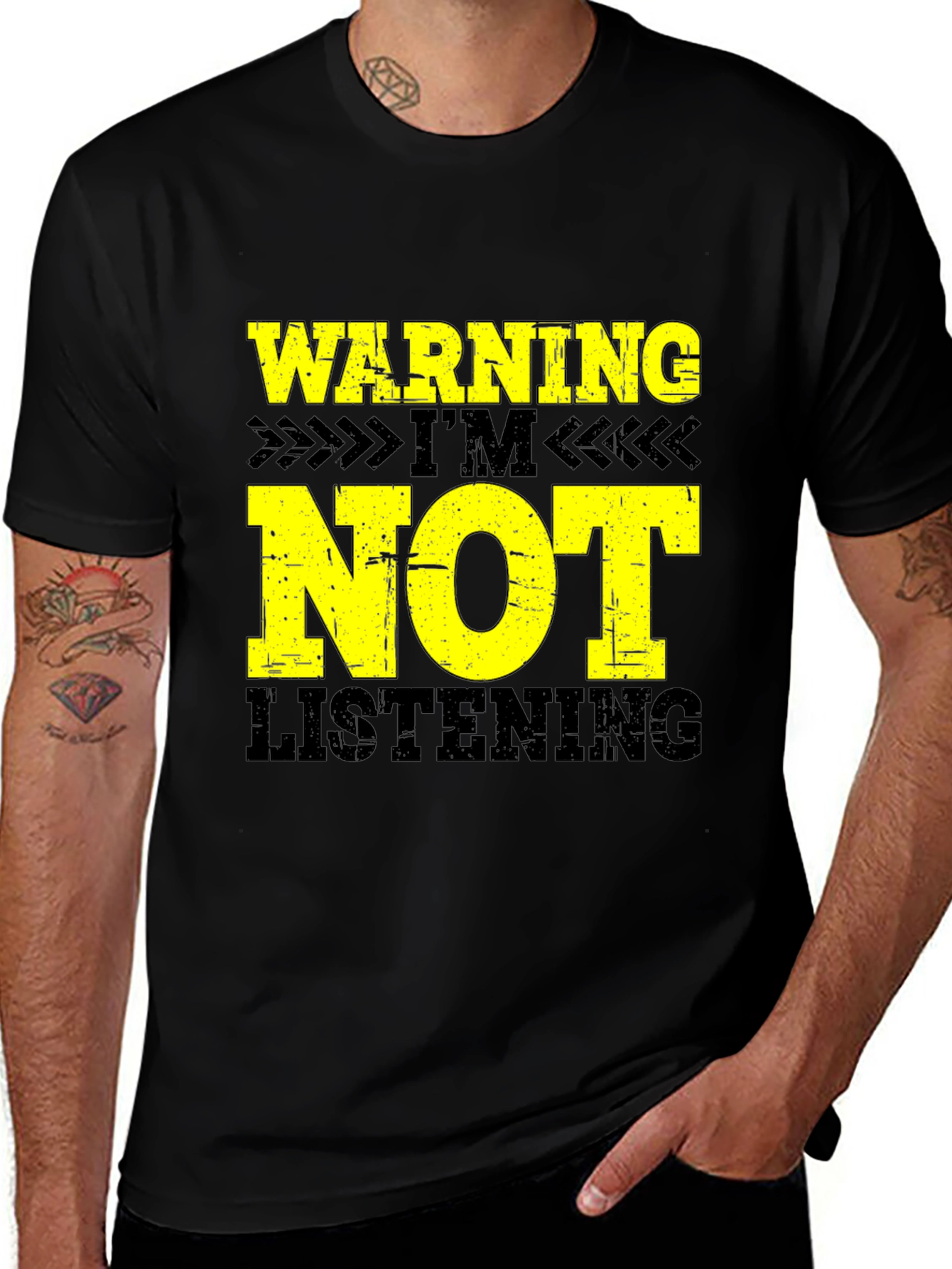 Variant 8 of Warning I'm Not Listening T-Shirt