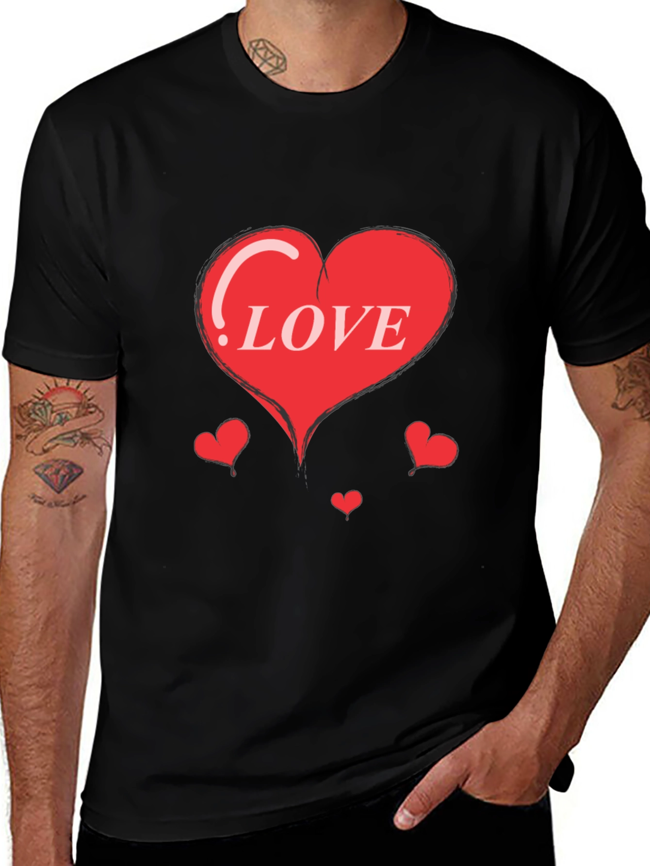 Variant 6 of Heart Love Graphic Print Tee