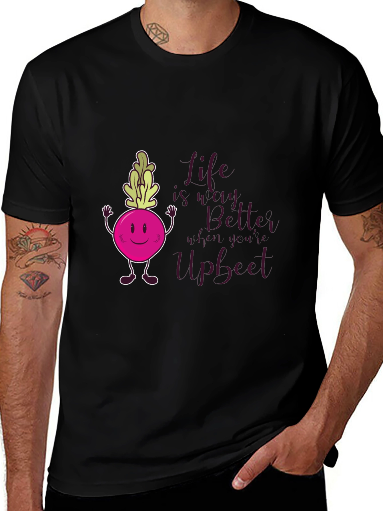 Upbeet Cartoon Graphic T-Shirt