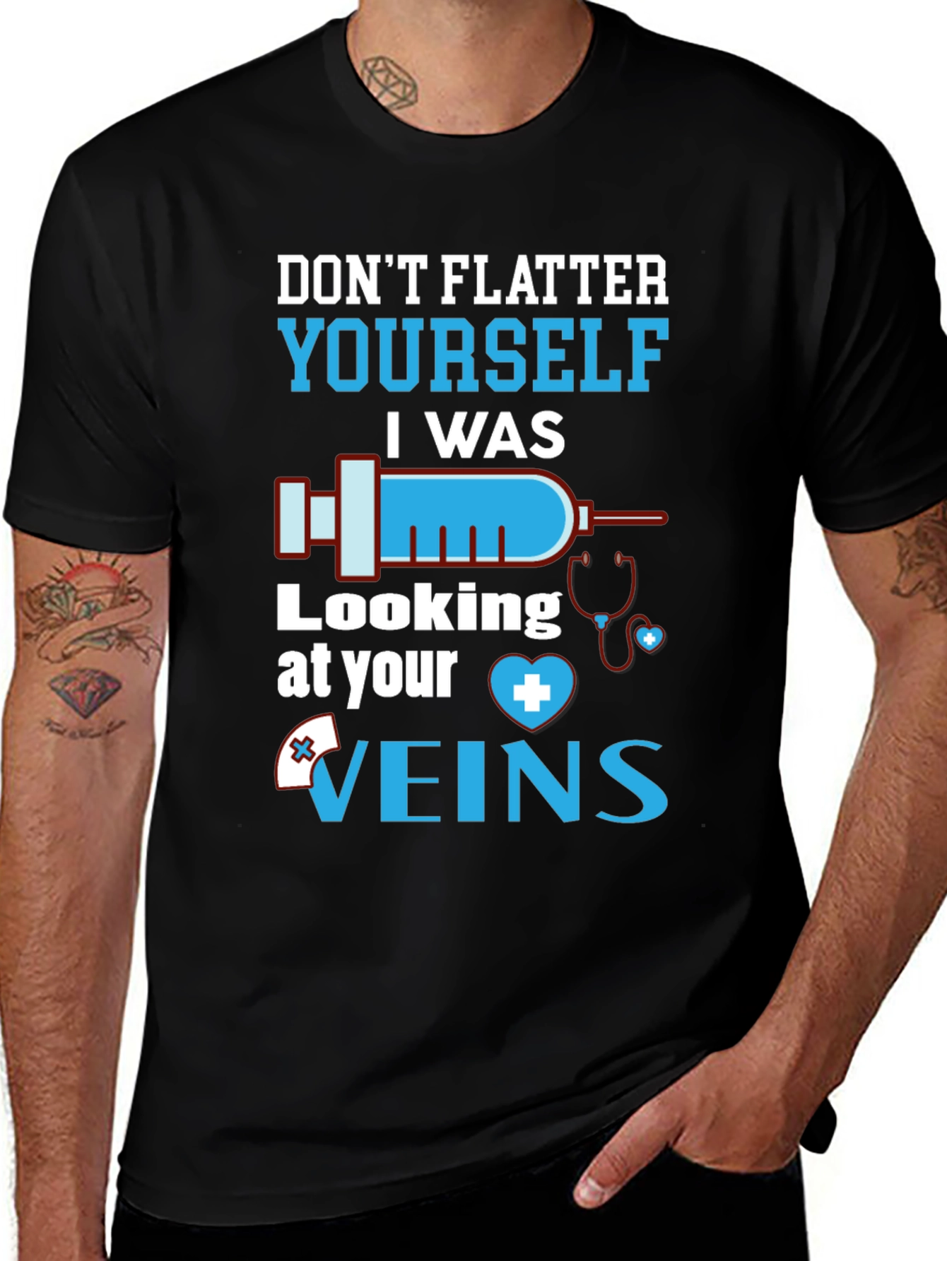 Variant 23 of Funny Nurse T-Shirt - Veins Humor Tee