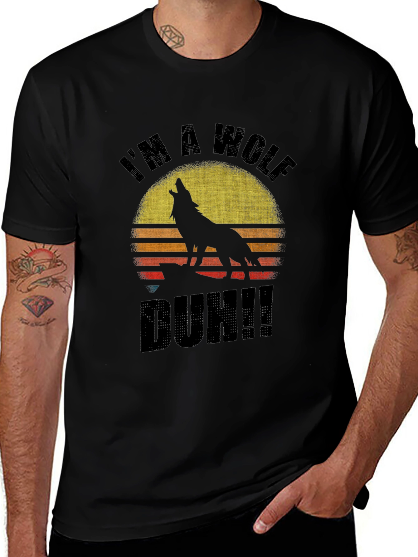 Variant 2 of I'm a Wolf Duh T-Shirt, Novelty Graphic Tee