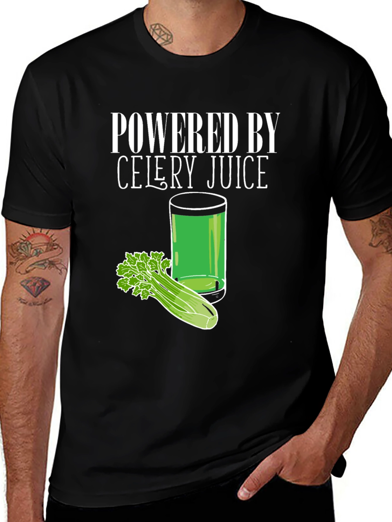 Powered By Celery Juice Graphic T-Shirt