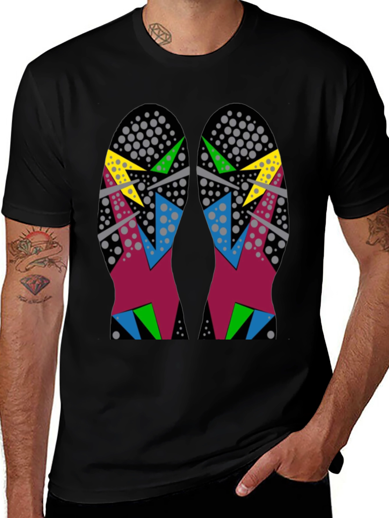 Variant 15 of Retro Sneaker Tread Graphic T-Shirt
