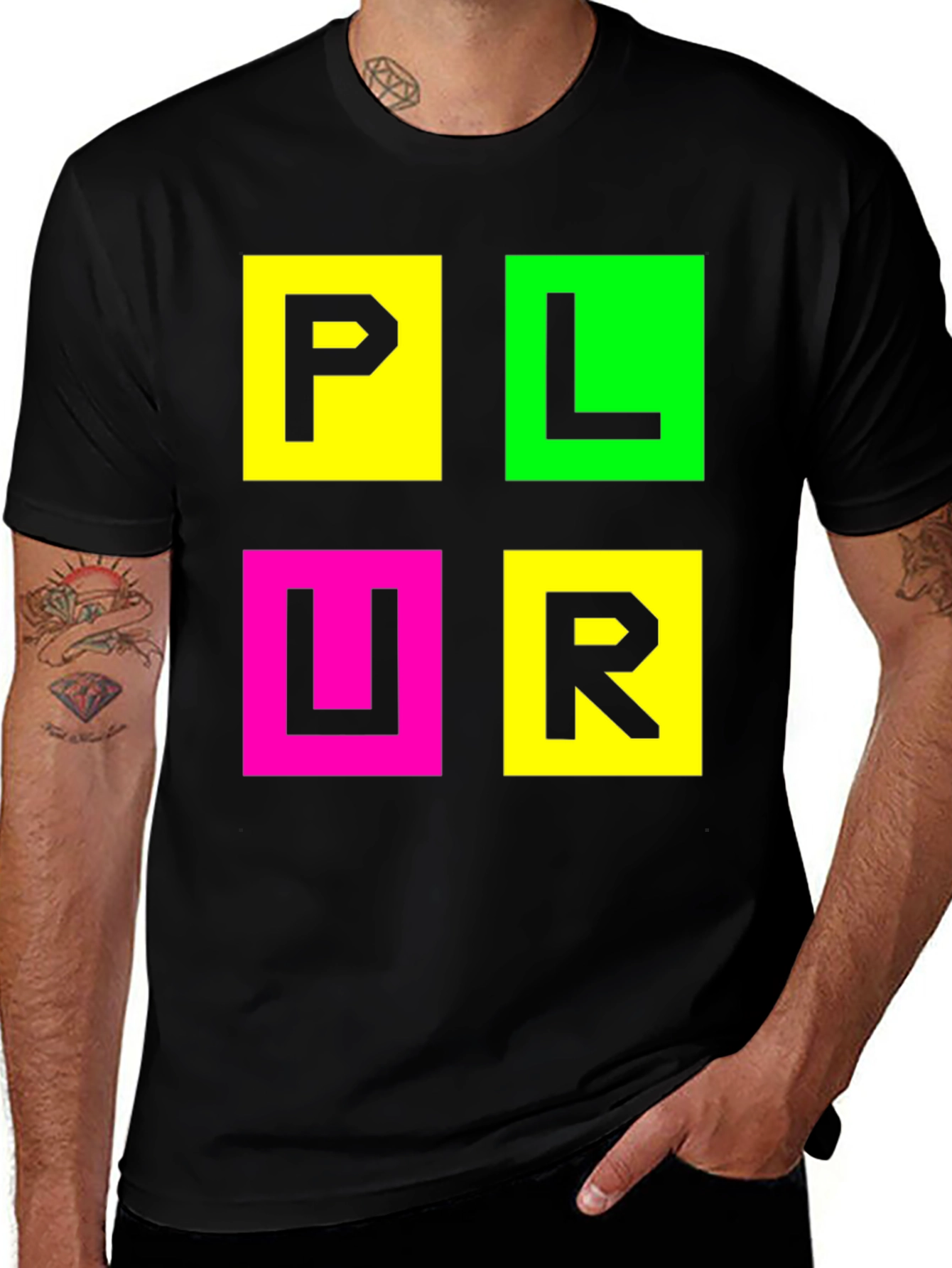 PLUR Graphic Tee - Peace Love Unity Respect