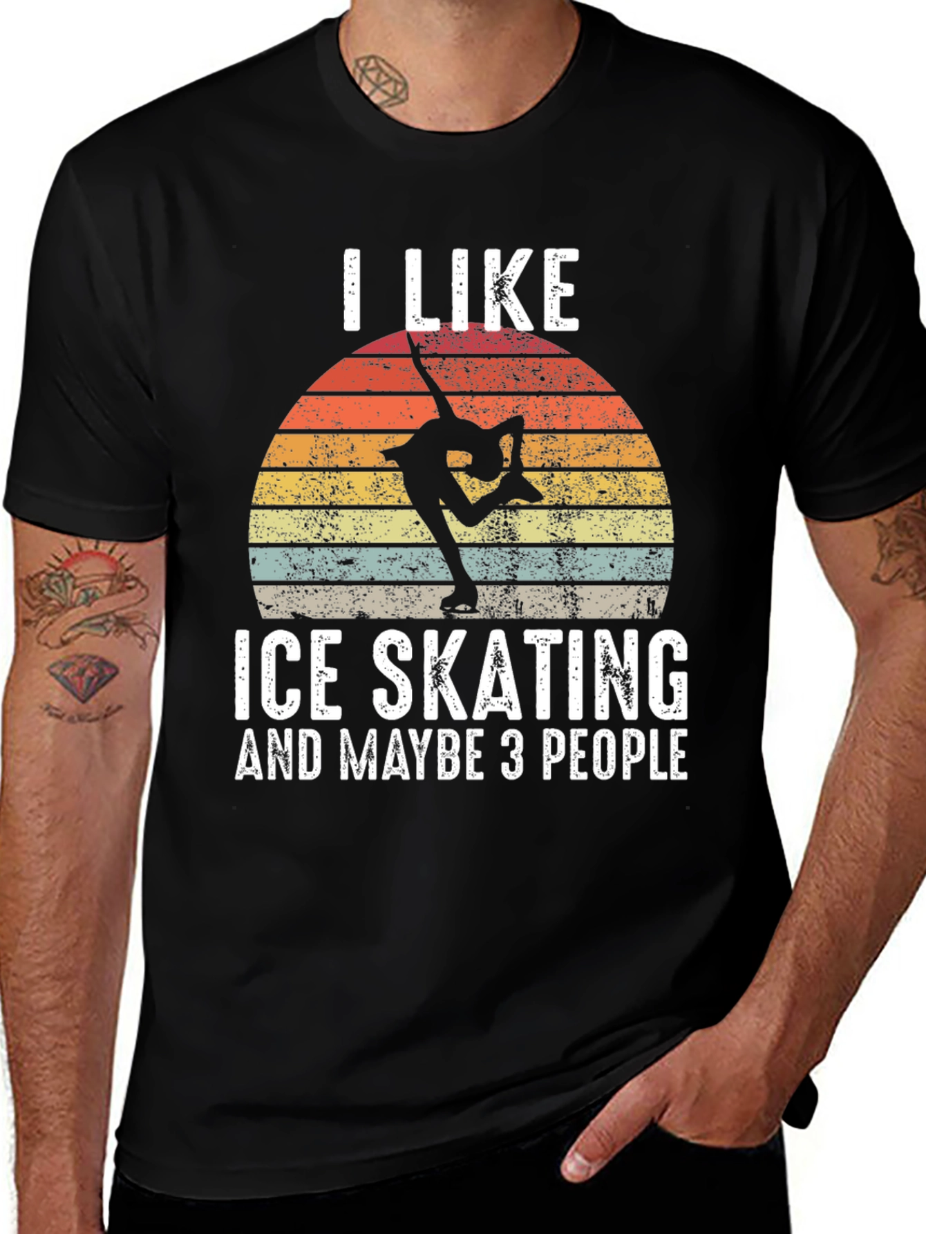 Variant 25 of I Like Ice Skating & Maybe 3 People Graphic Tee