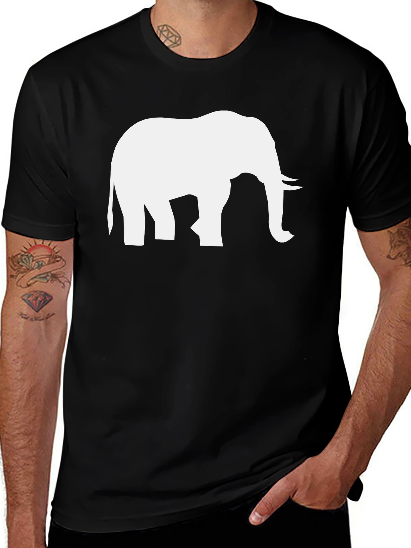 Variant 15 of Elephant Graphic T-Shirt - Unisex Crew Neck