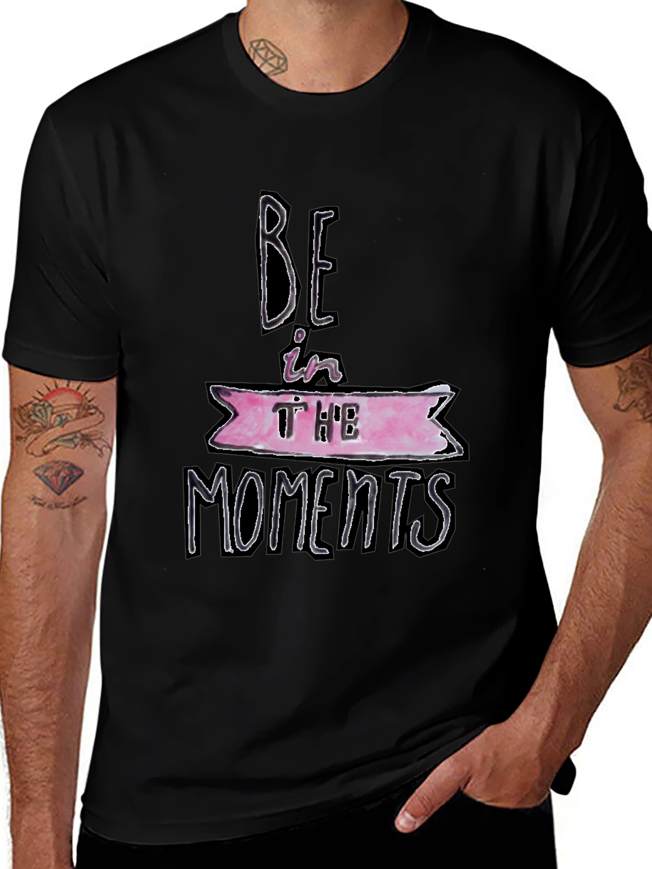 Variant 28 of Be In The Moments Graphic T-Shirt - Black