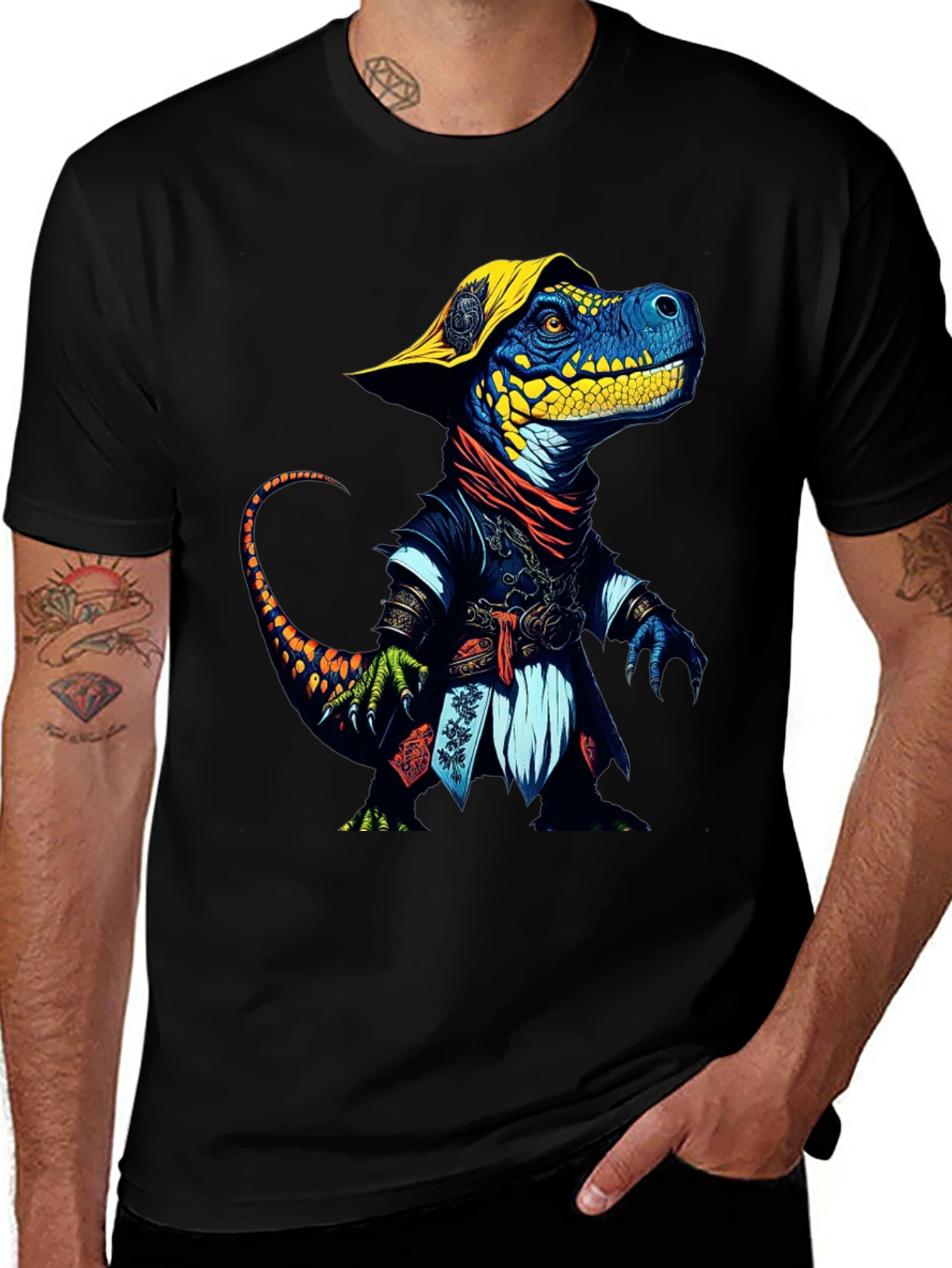 Variant 6 of Dinosaur Pirate T-Shirt - Unique Graphic Tee