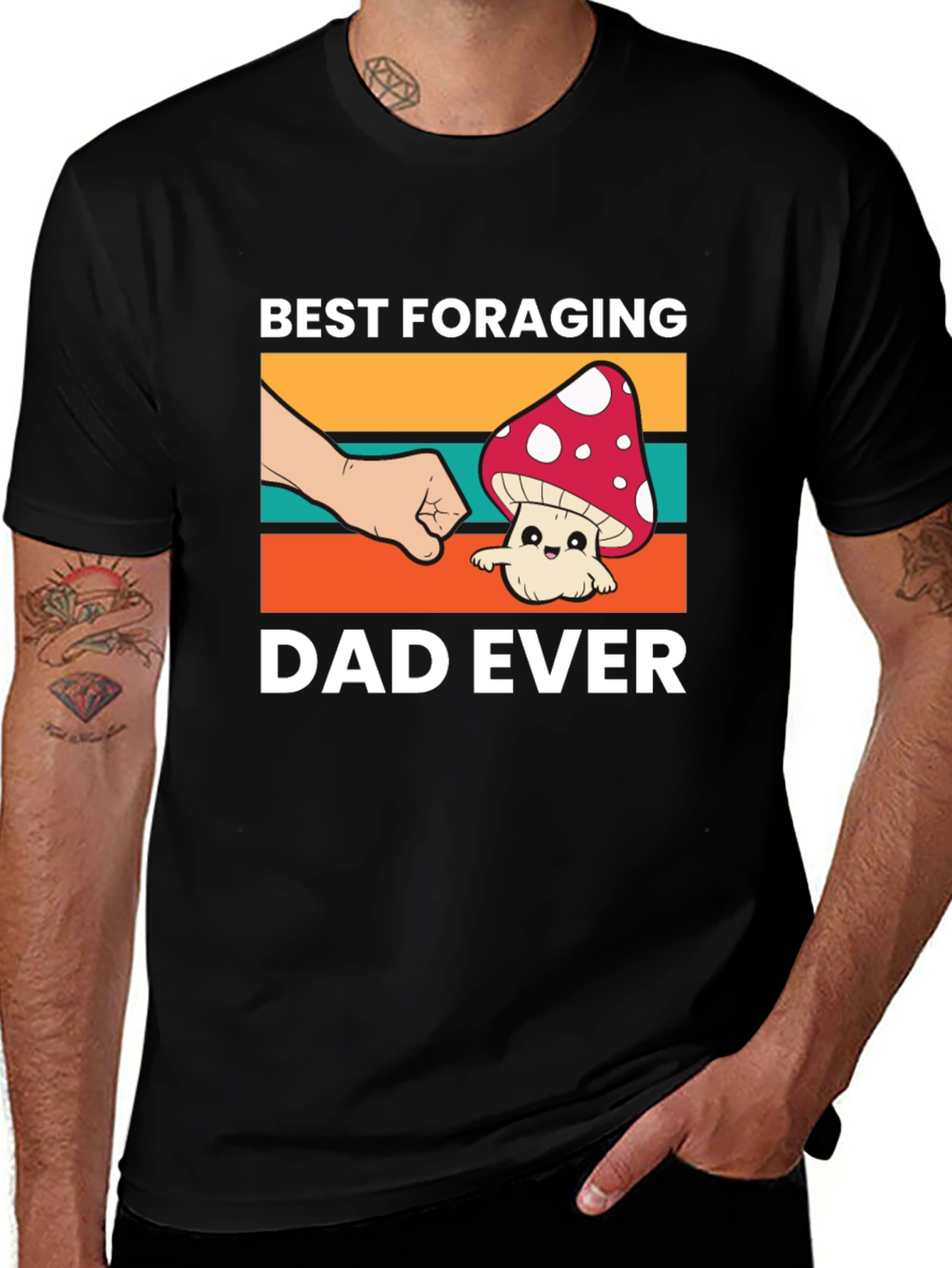 Variant 22 of Best Foraging Dad Ever Mushroom T-Shirt