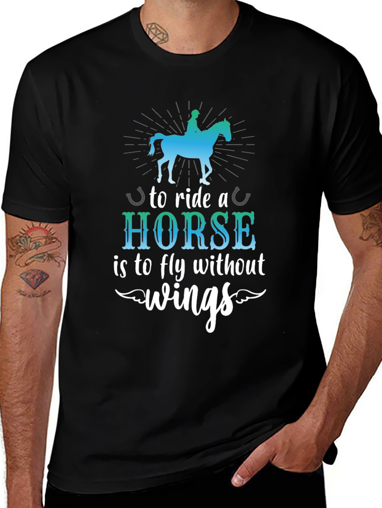 Variant 8 of Horse Riding T-Shirt - Fly Without Wings