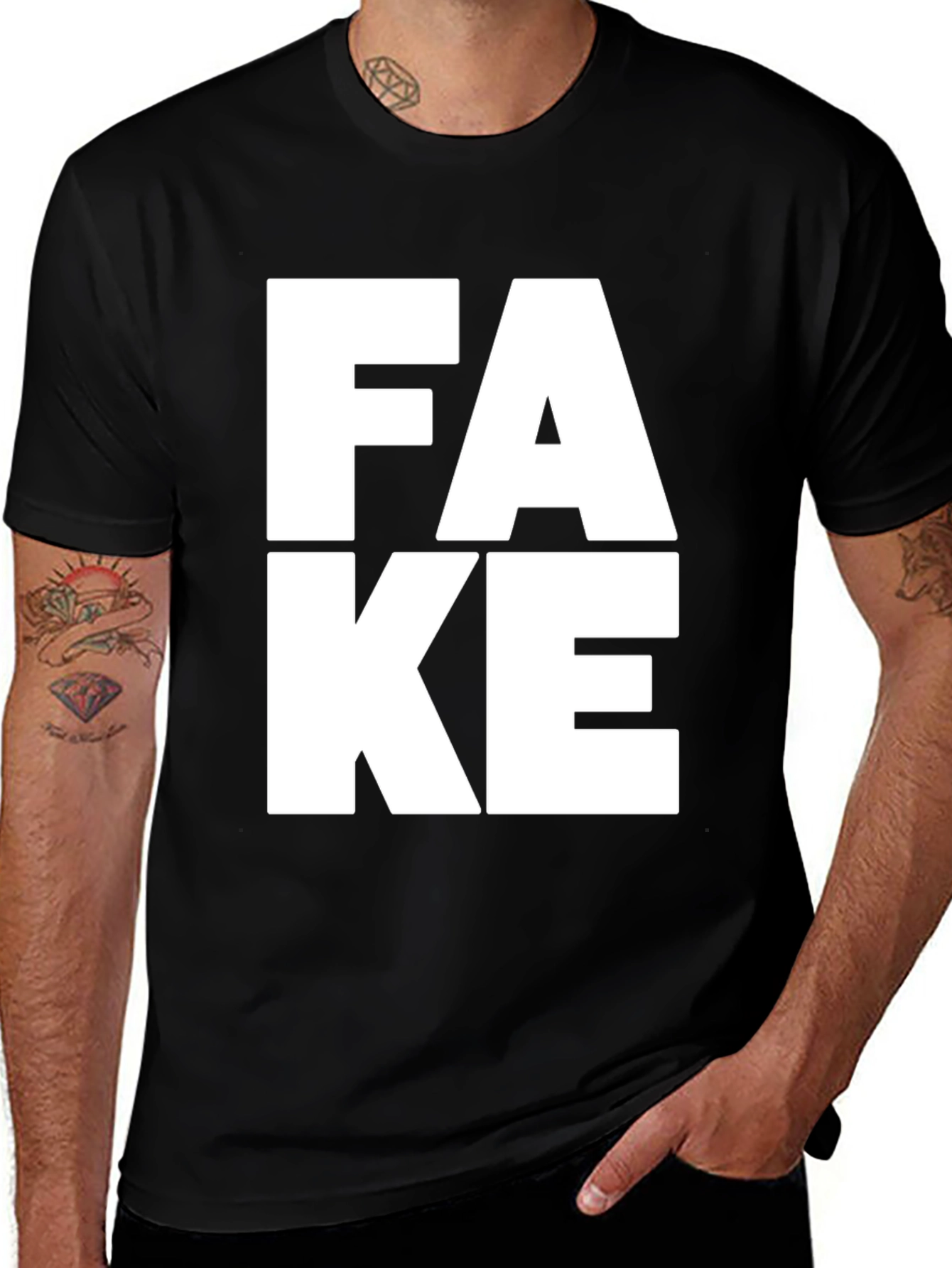 Variant 21 of FAKE Graphic Tee - Bold Statement Shirt