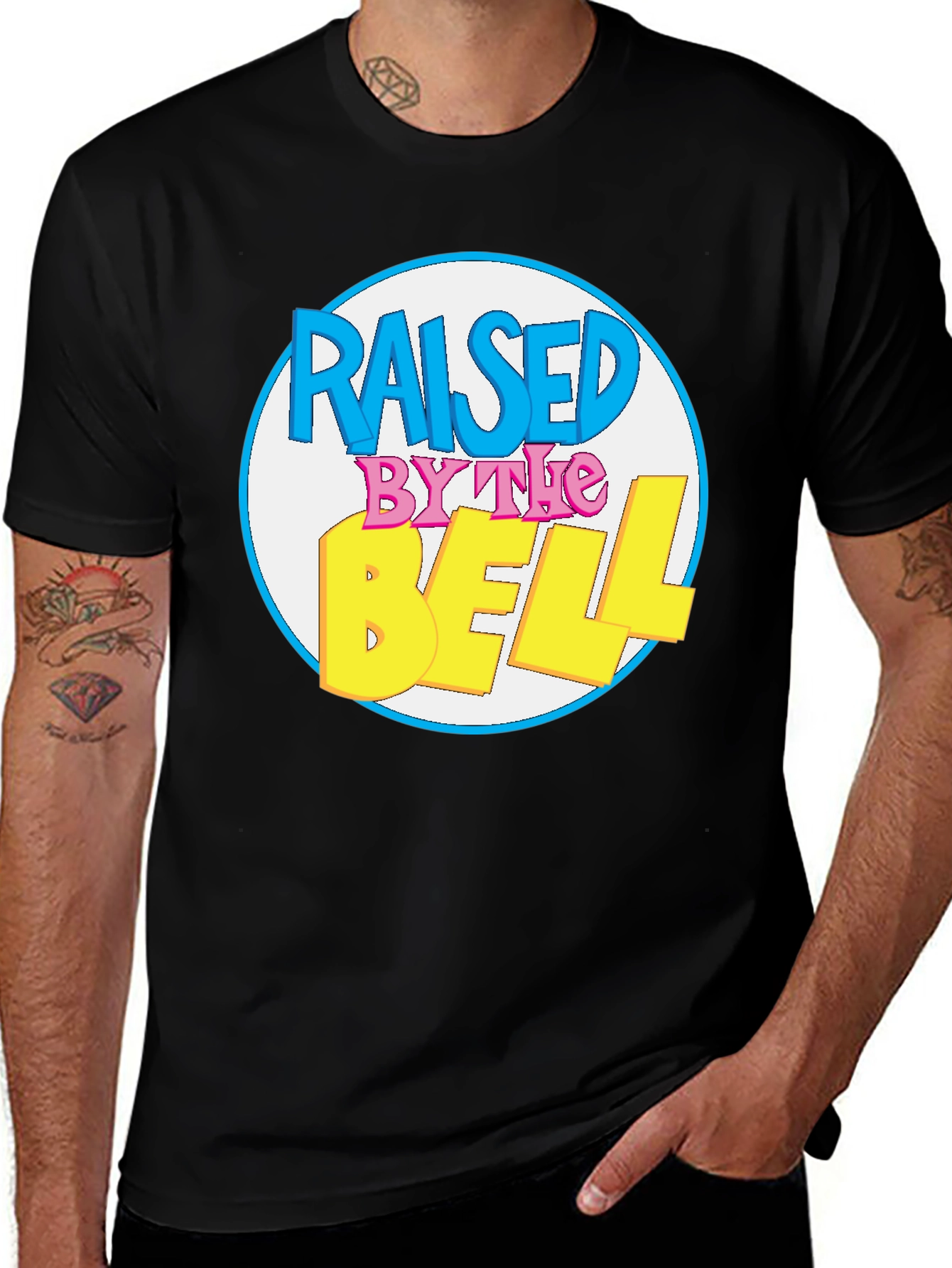 Variant 7 of Raised by the Bell Black T-Shirt